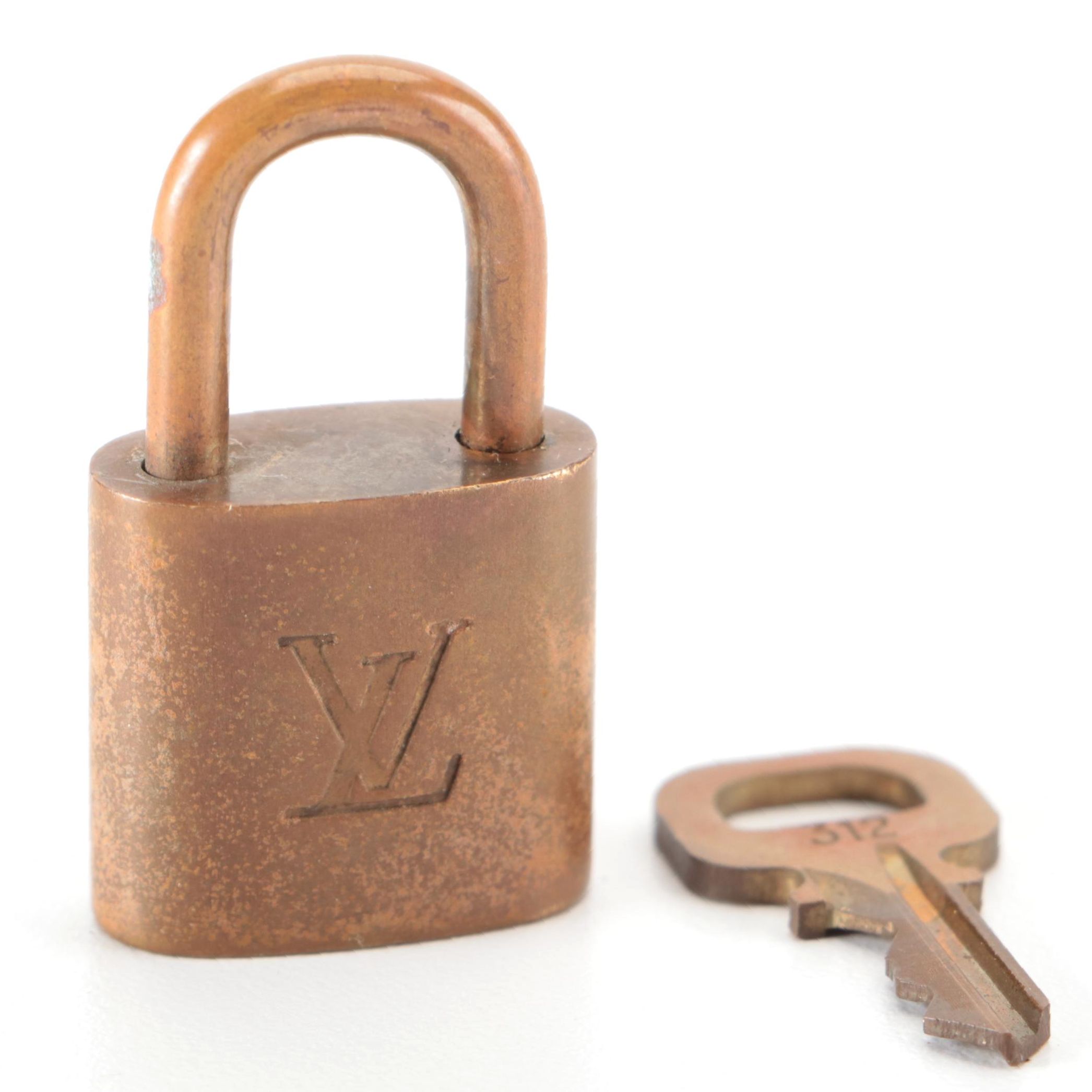 Louis Vuitton Brass Padlock and Key