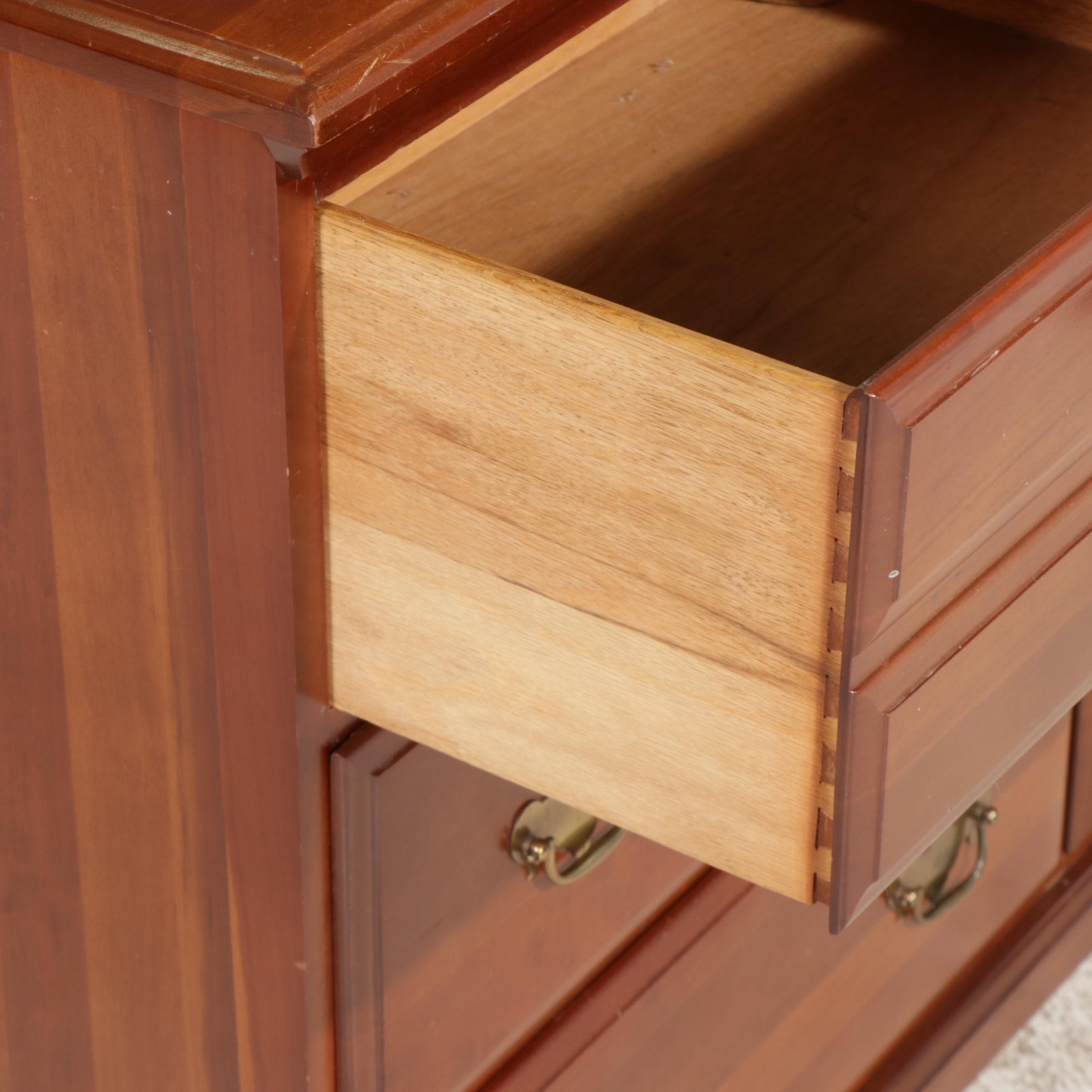 Hungerford Memphis Chippendale Style Cherry Dresser and Chest of Drawers