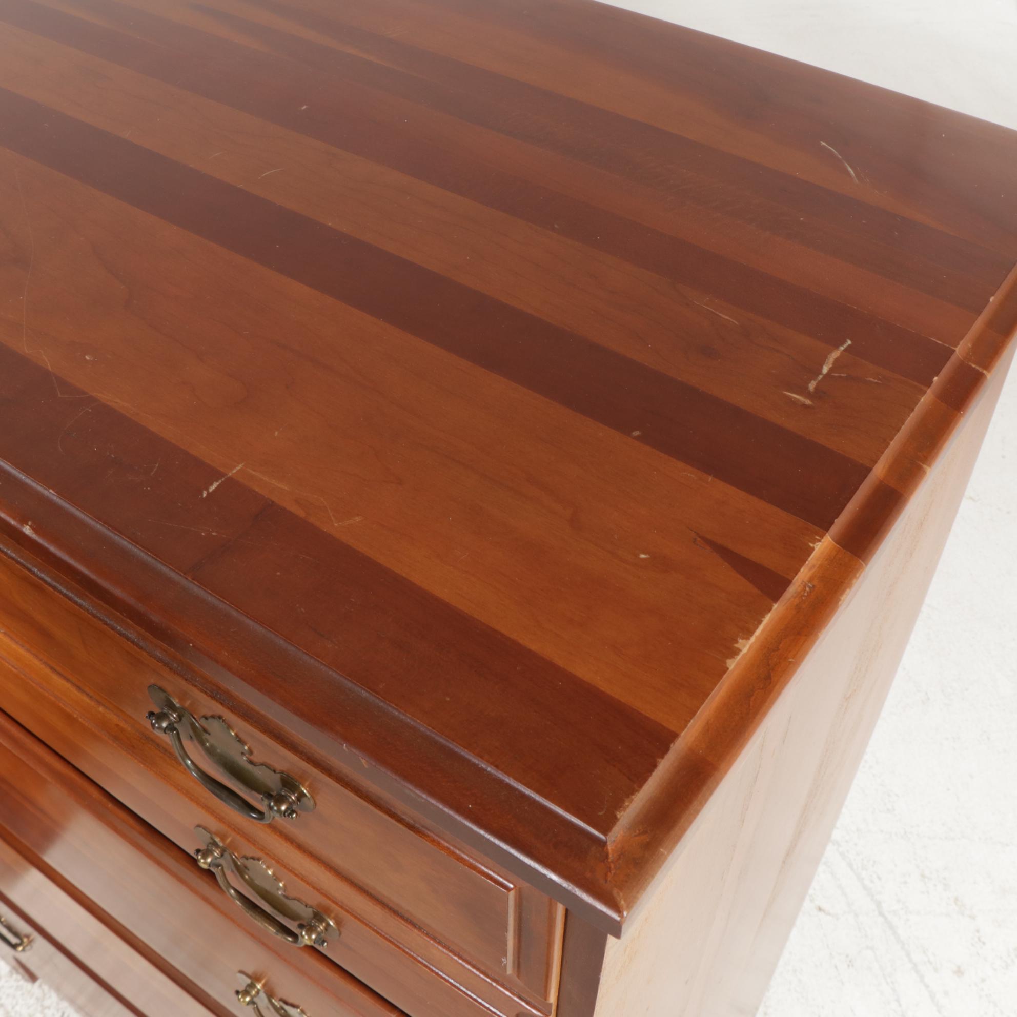 Hungerford Memphis Chippendale Style Cherry Dresser and Chest of Drawers