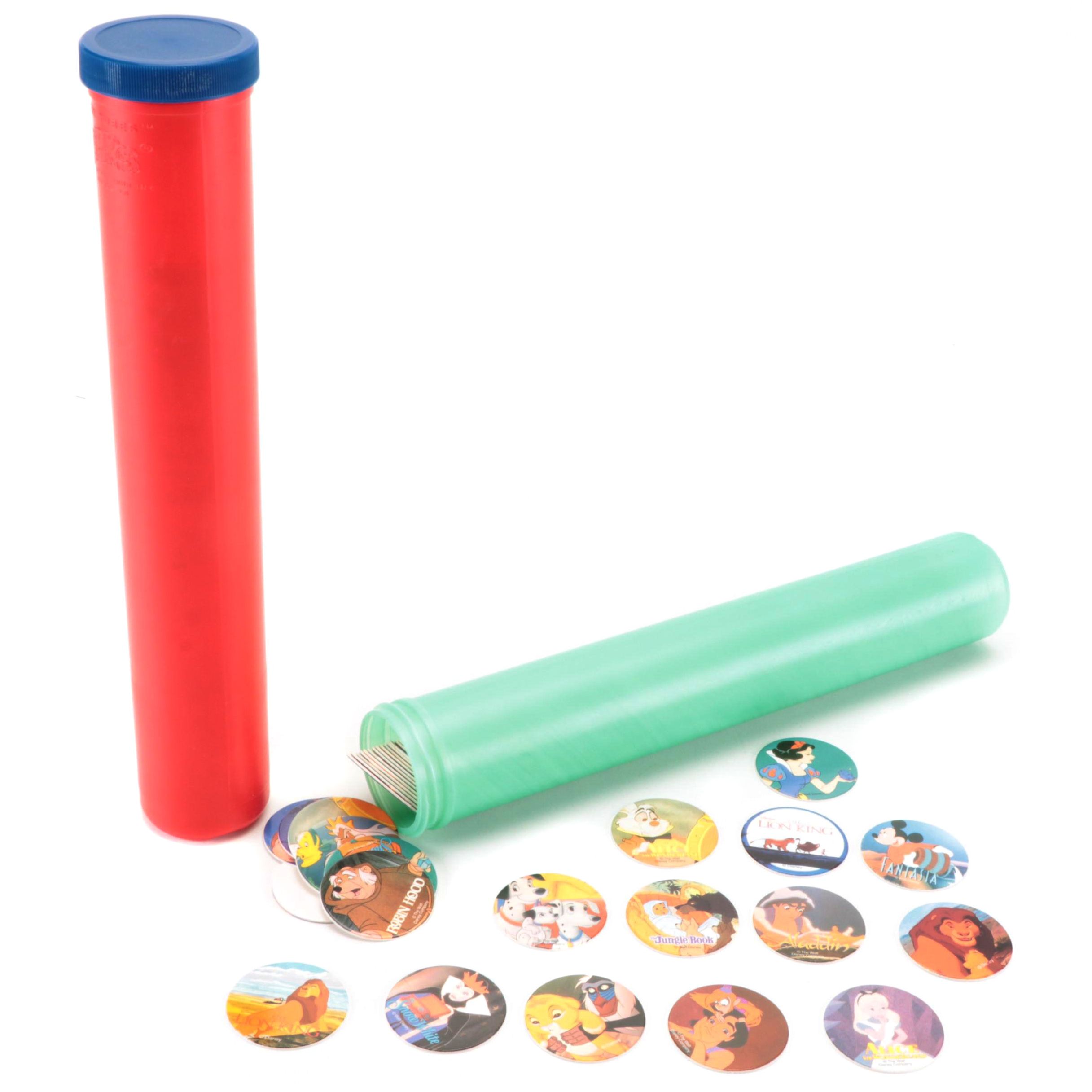 Rohks Disney Pogs With Lion King, Aladdin, Snow White and More, 1990s