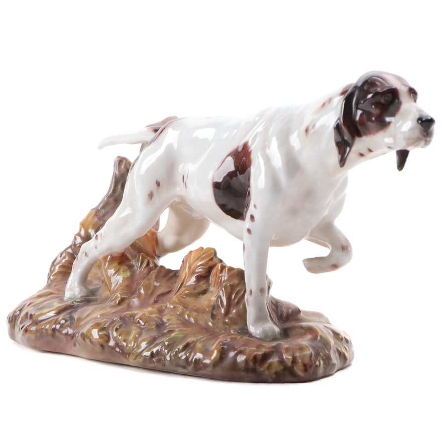 Royal Doulton Bone China Pointer Figurine Designed by Peggy Davies