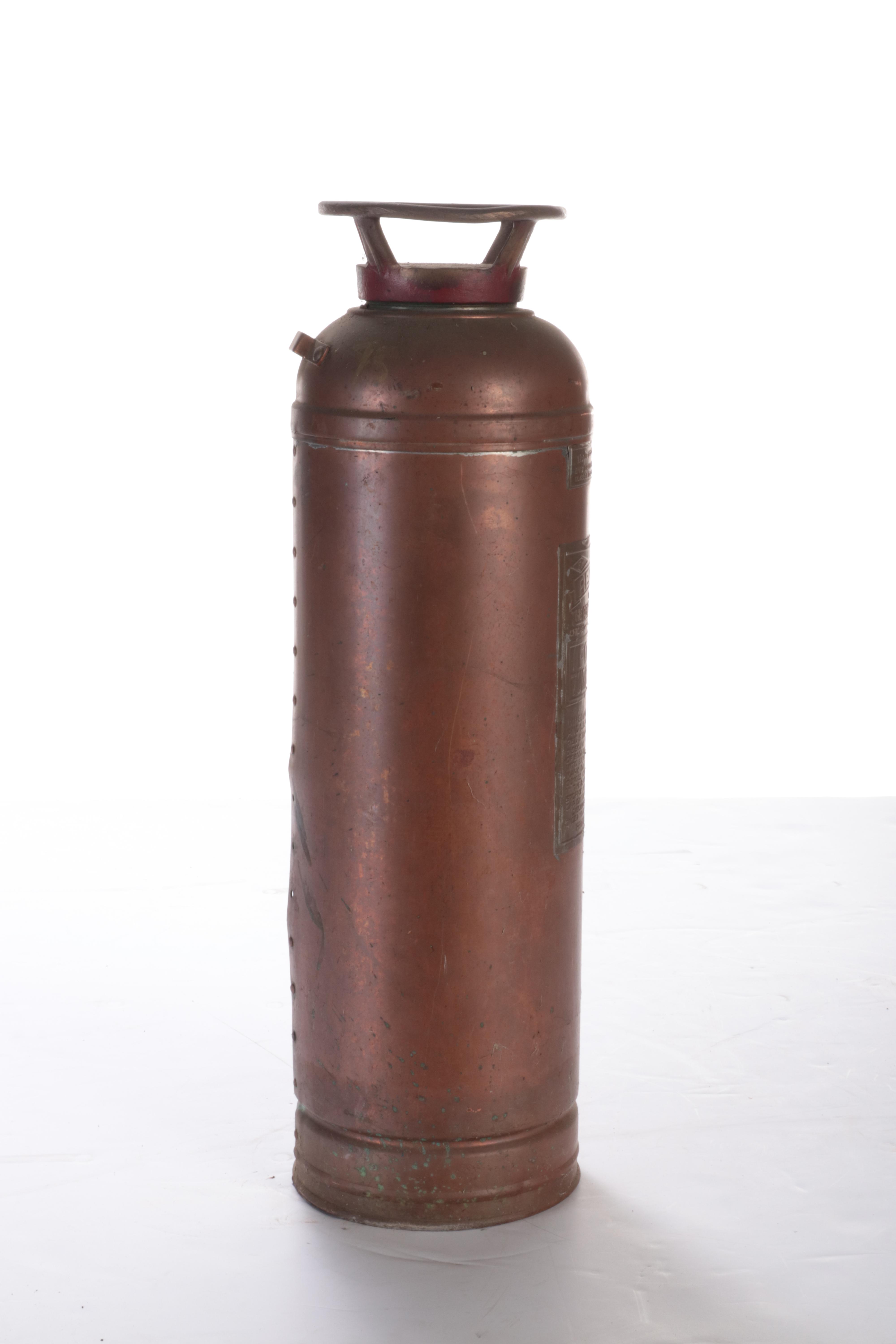 Red Star Copper Fire Extinguisher, Early to Mid-20th Century