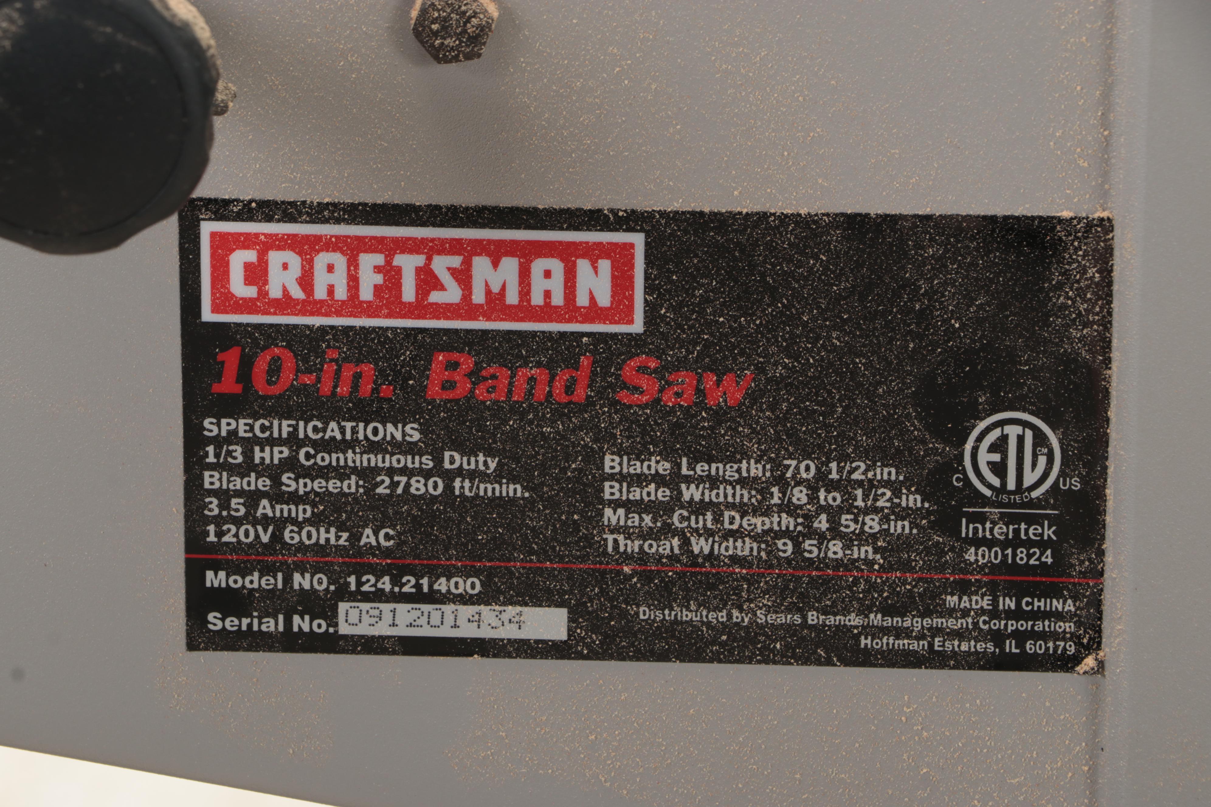 Craftsman Bench Top 10" Bandsaw with Craftsman Work Bench