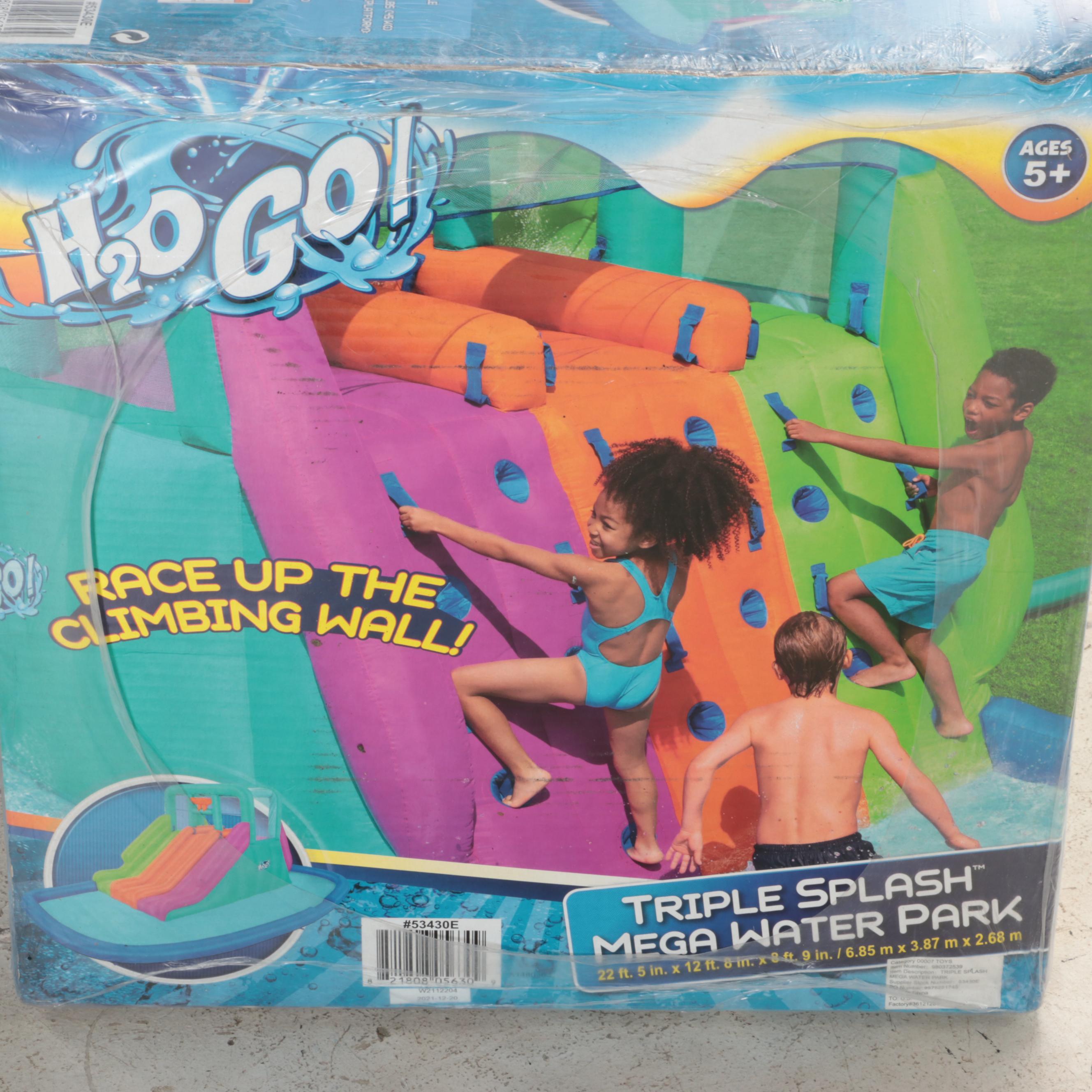 H2OGO! 22' Triple Splash Kids Inflatable Water Park