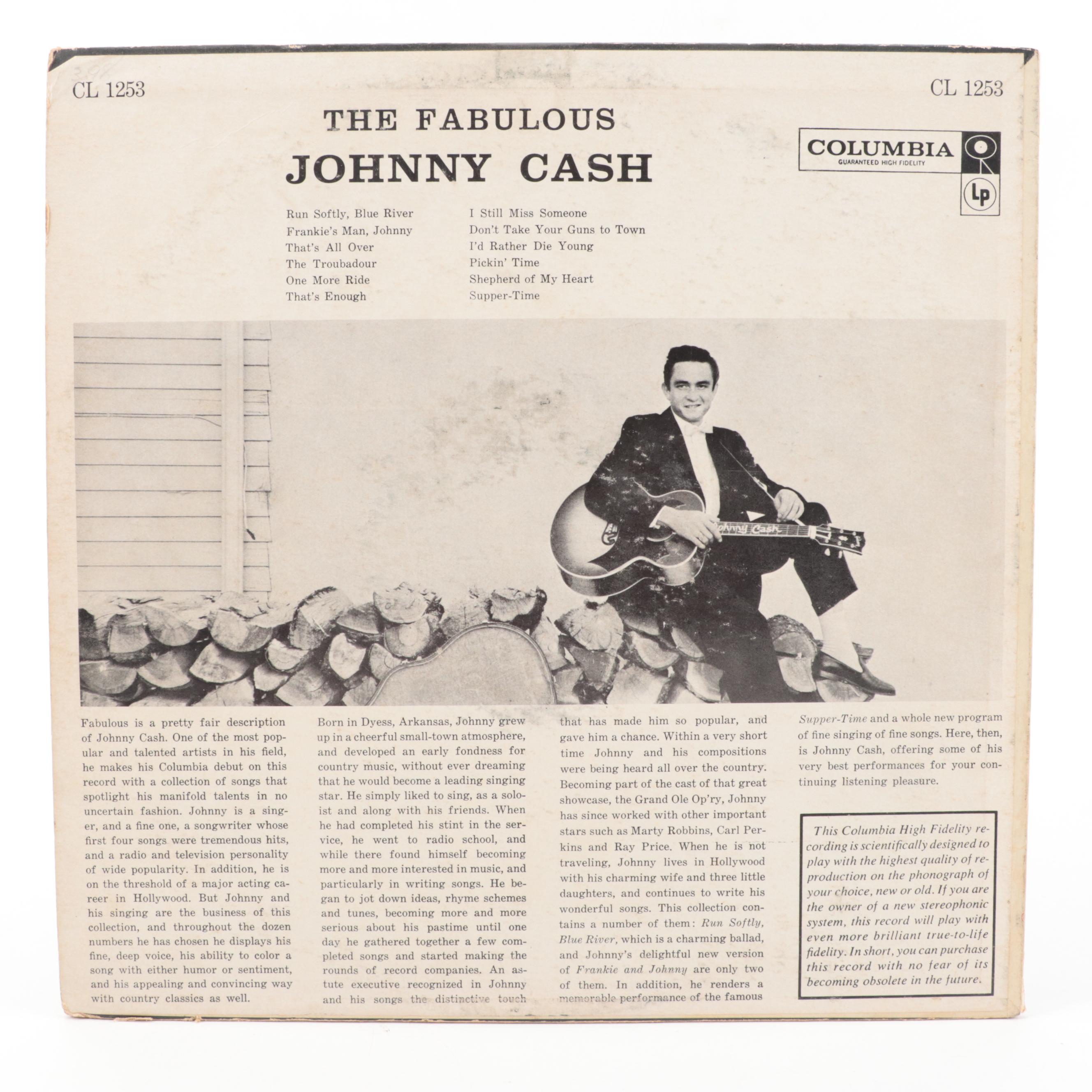 Johnny Cash "Ride this Train", "Bitter Tears" and Other Vinyl Records