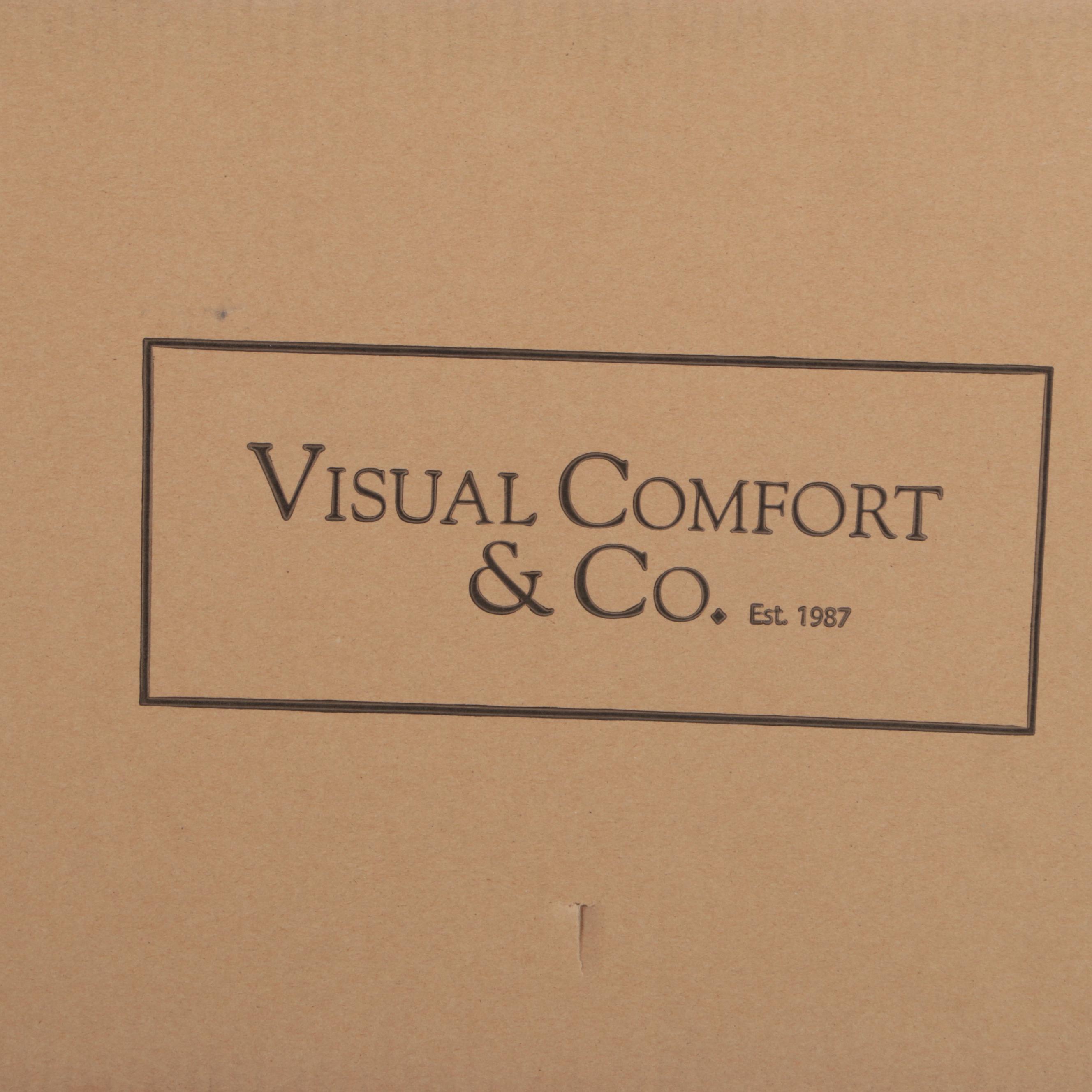 Golden Lighting "Davenport" Linear Five-Arm Pendant Light With Two Lamp Shades