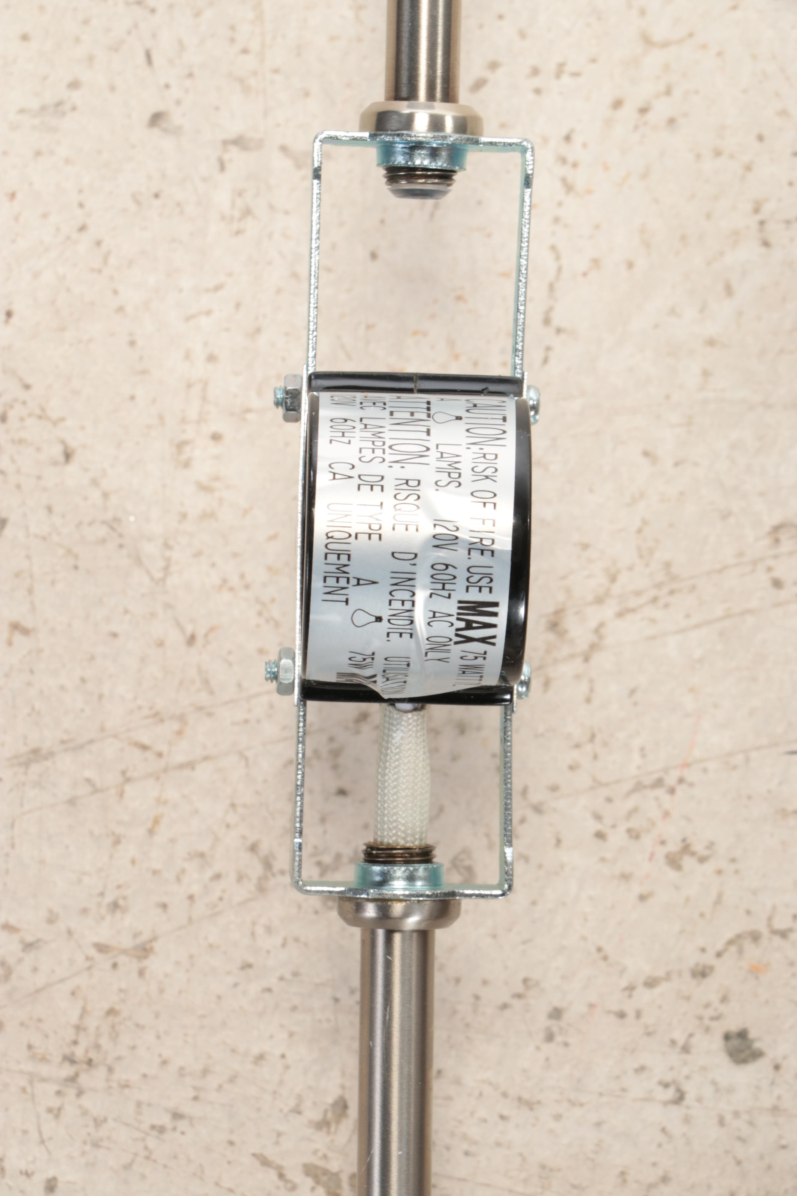 Golden Lighting "Davenport" Linear Five-Arm Pendant Light With Two Lamp Shades