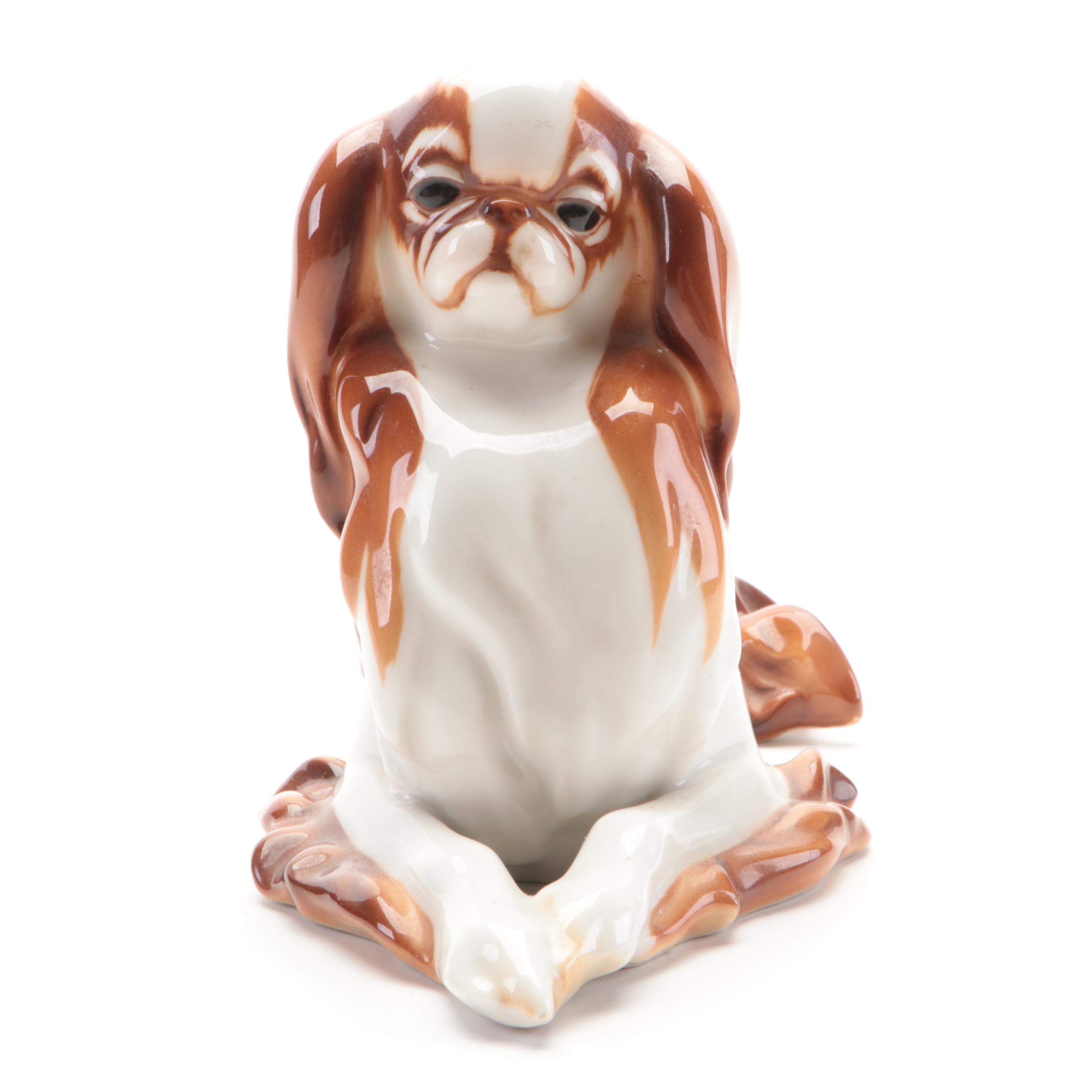 Meissen and Hutschenreuther Porcelain Japanese Chin Figurines, 20th Century