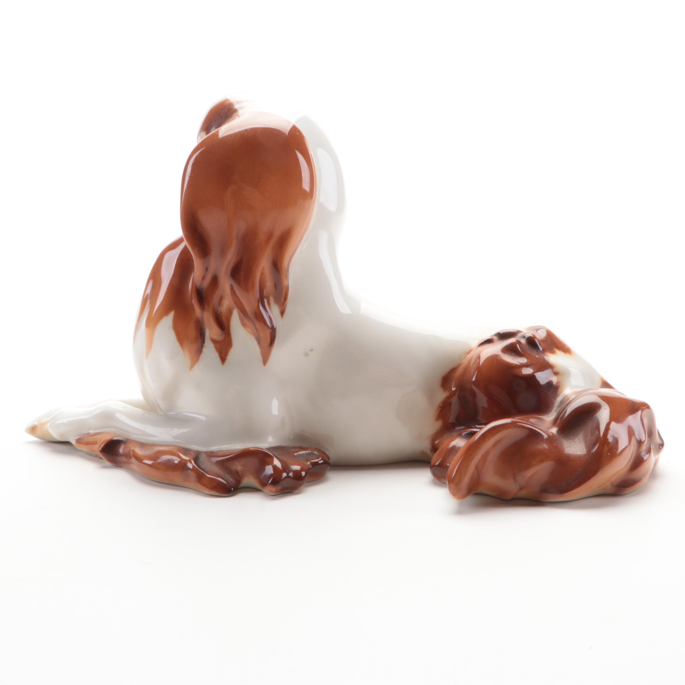 Meissen and Hutschenreuther Porcelain Japanese Chin Figurines, 20th Century