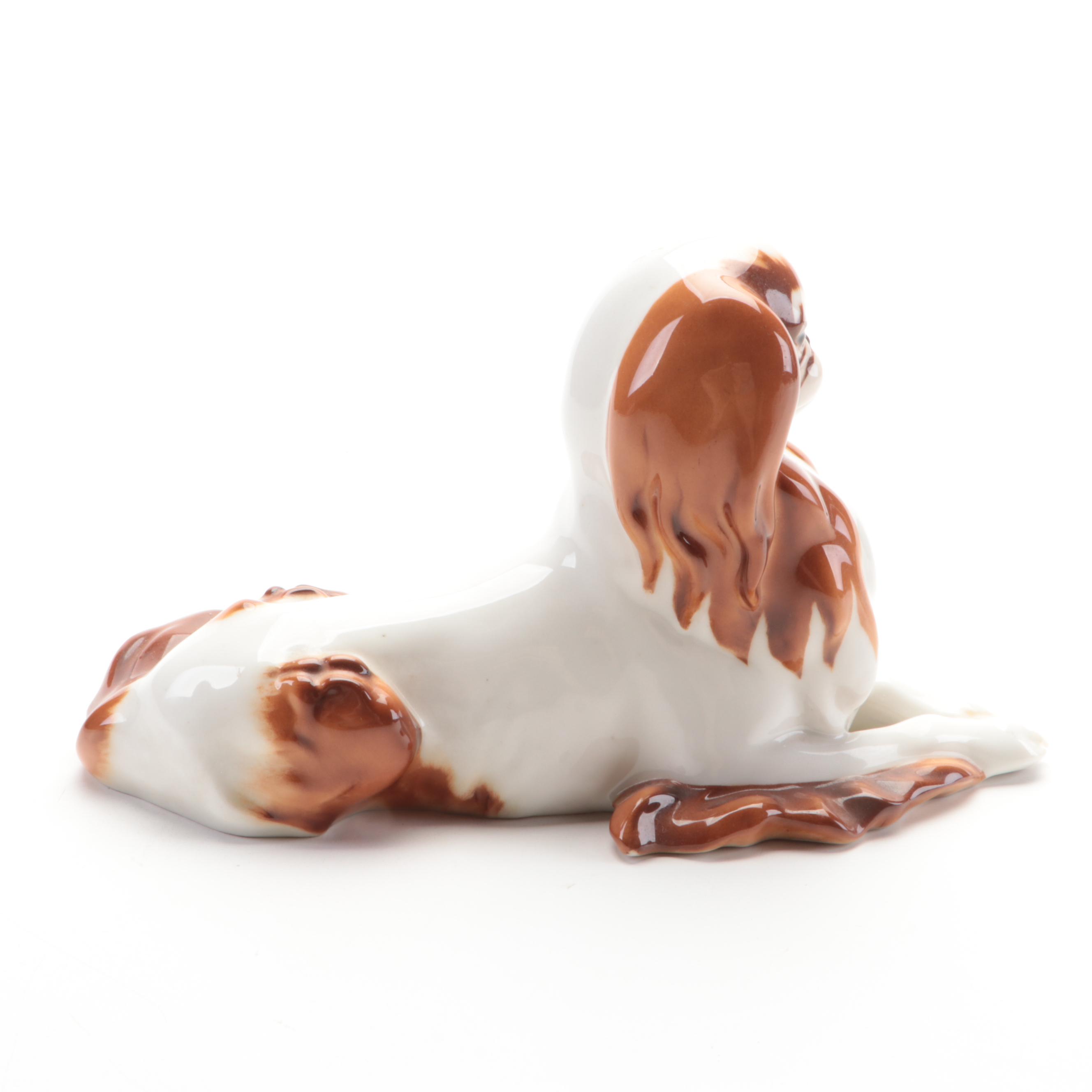 Meissen and Hutschenreuther Porcelain Japanese Chin Figurines, 20th Century