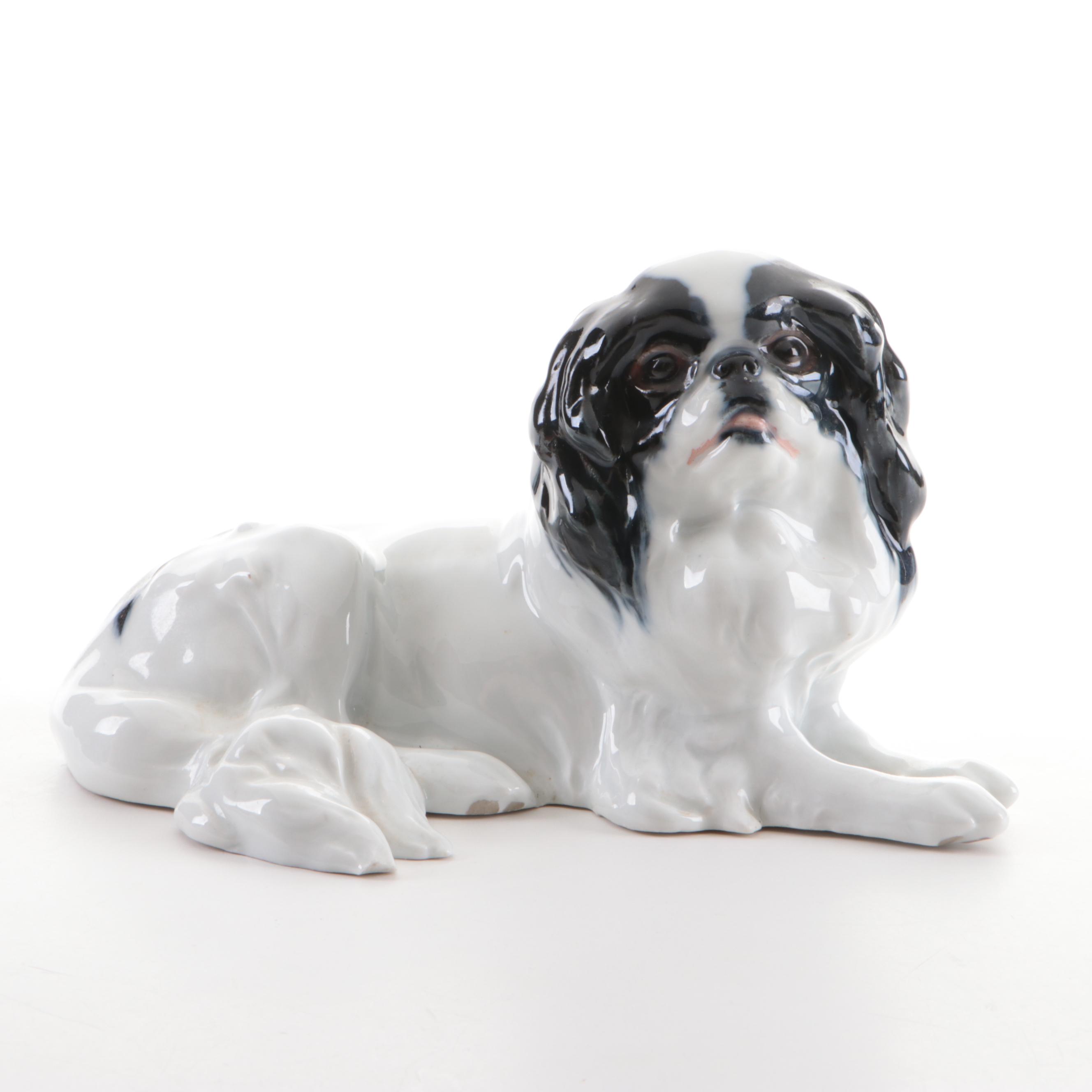 Meissen and Hutschenreuther Porcelain Japanese Chin Figurines, 20th Century