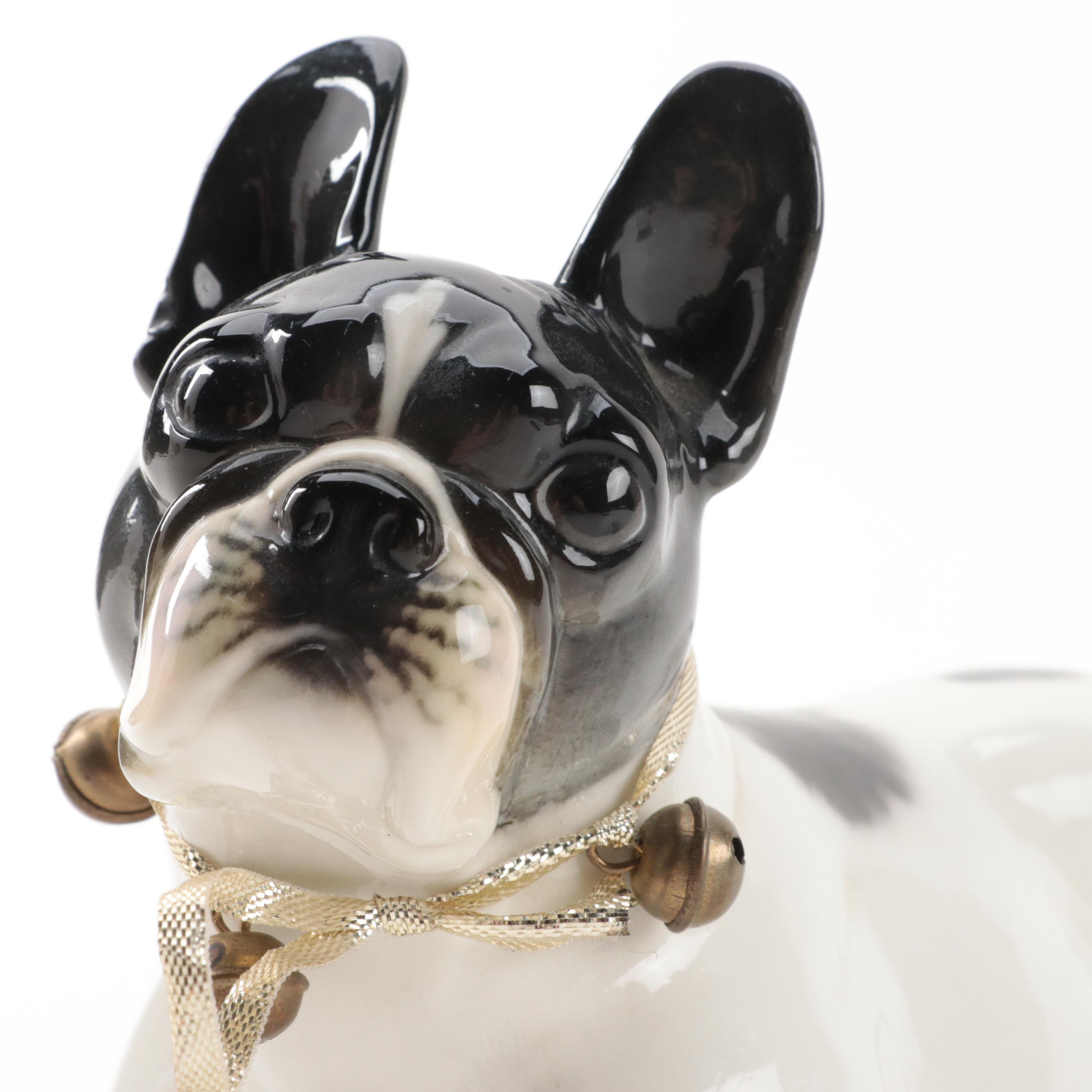 Rosenthal and Nymphenburg Porcelain French Bulldog Figures