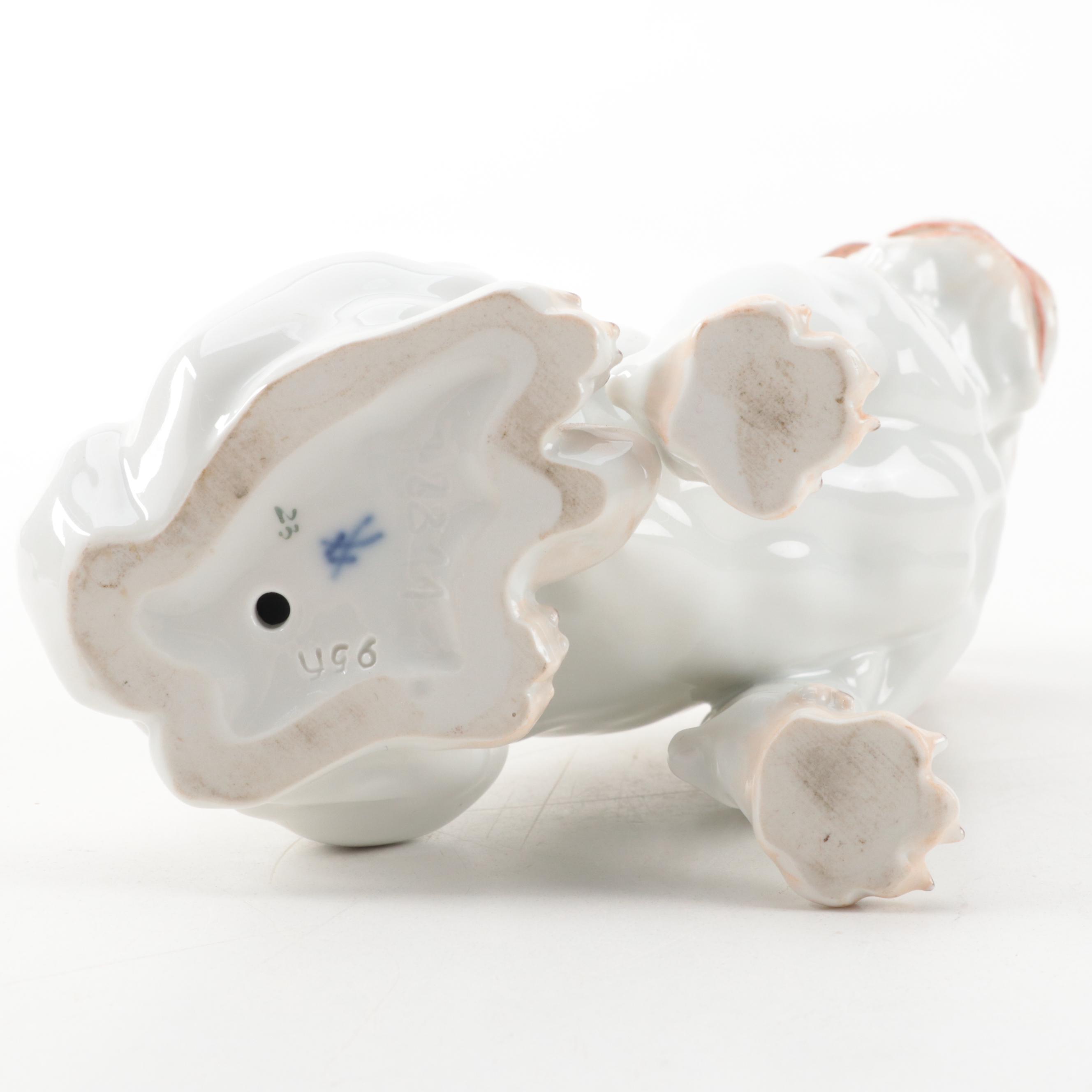 Meissen Hand-Painted Porcelain French Bulldog Figure