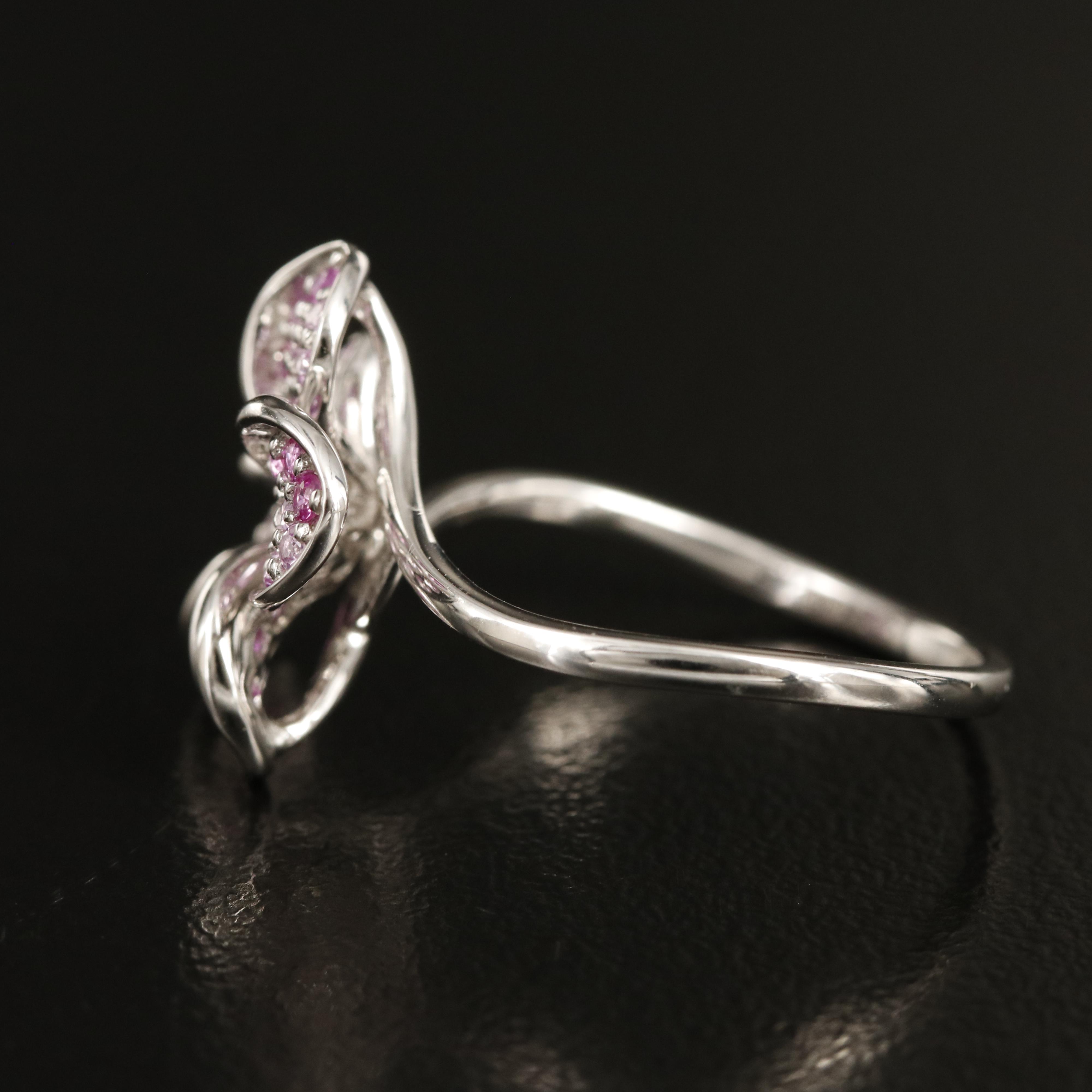 EFFY 14K Pavé Diamond, Sapphire and Ruby Flower Ring