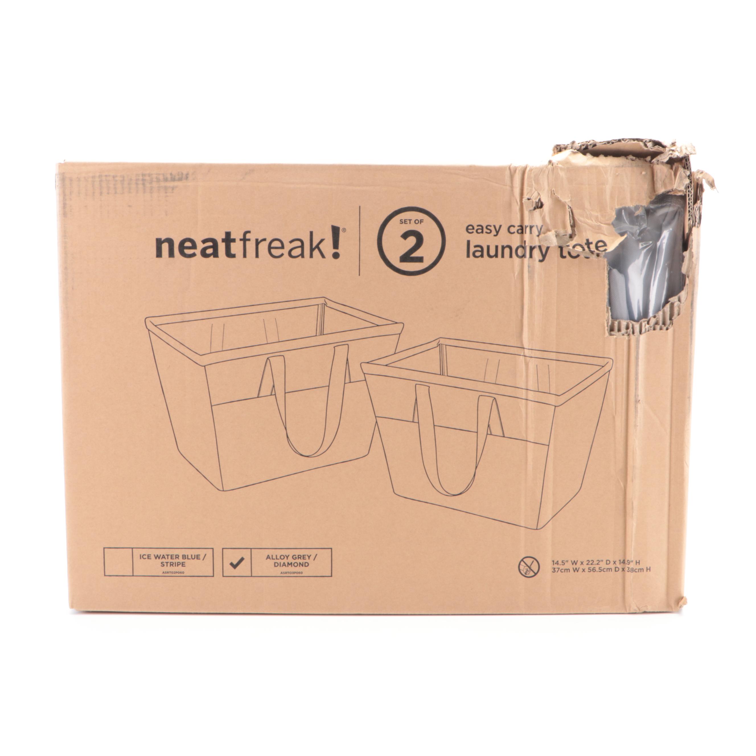 Members Mark 50 Elite Quality Gray Velvet Hangers and Easy Carry Laundry Totes