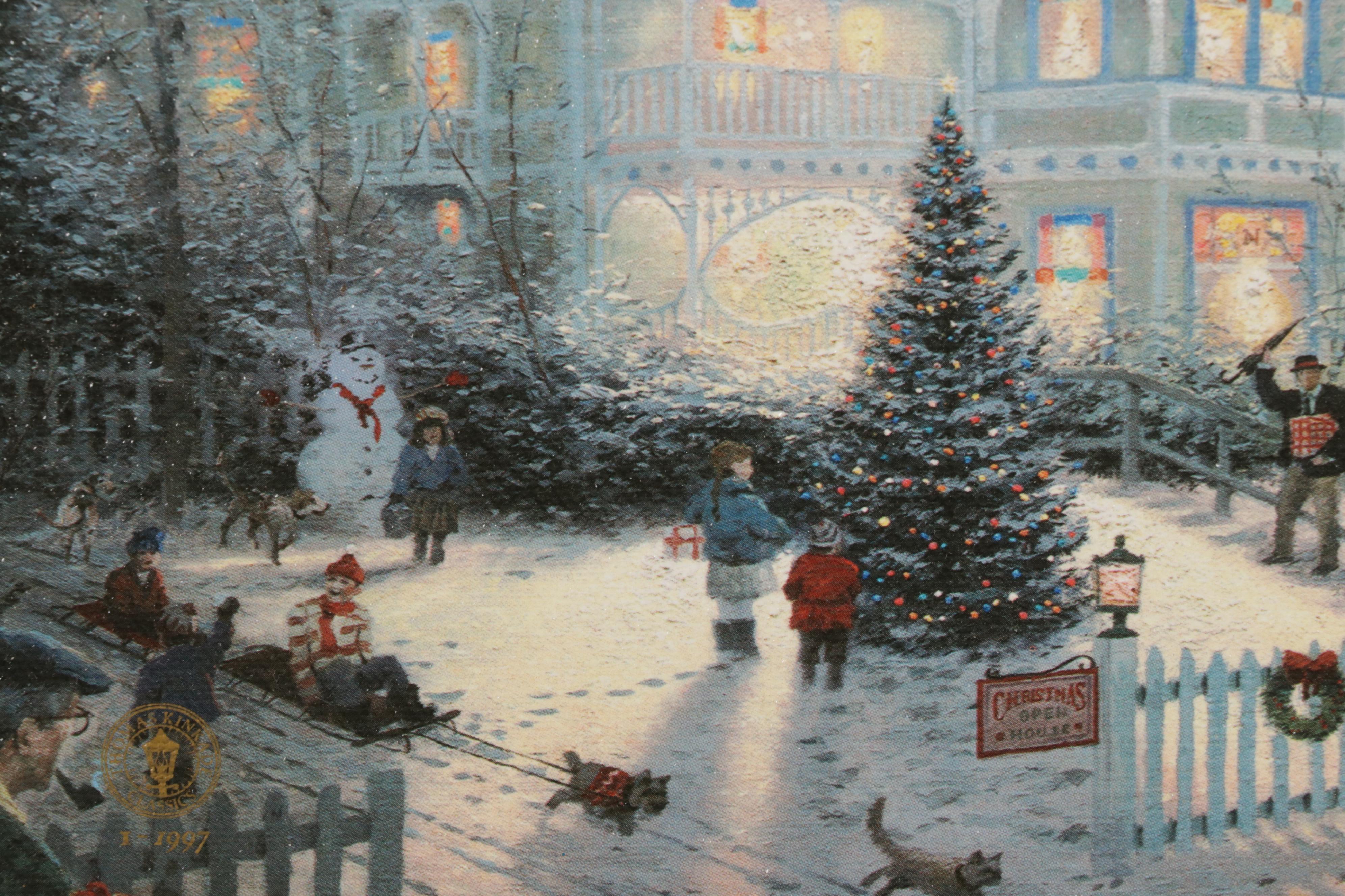 Offset Lithograph After Thomas Kinkade "Victorian Christmas I," 1997