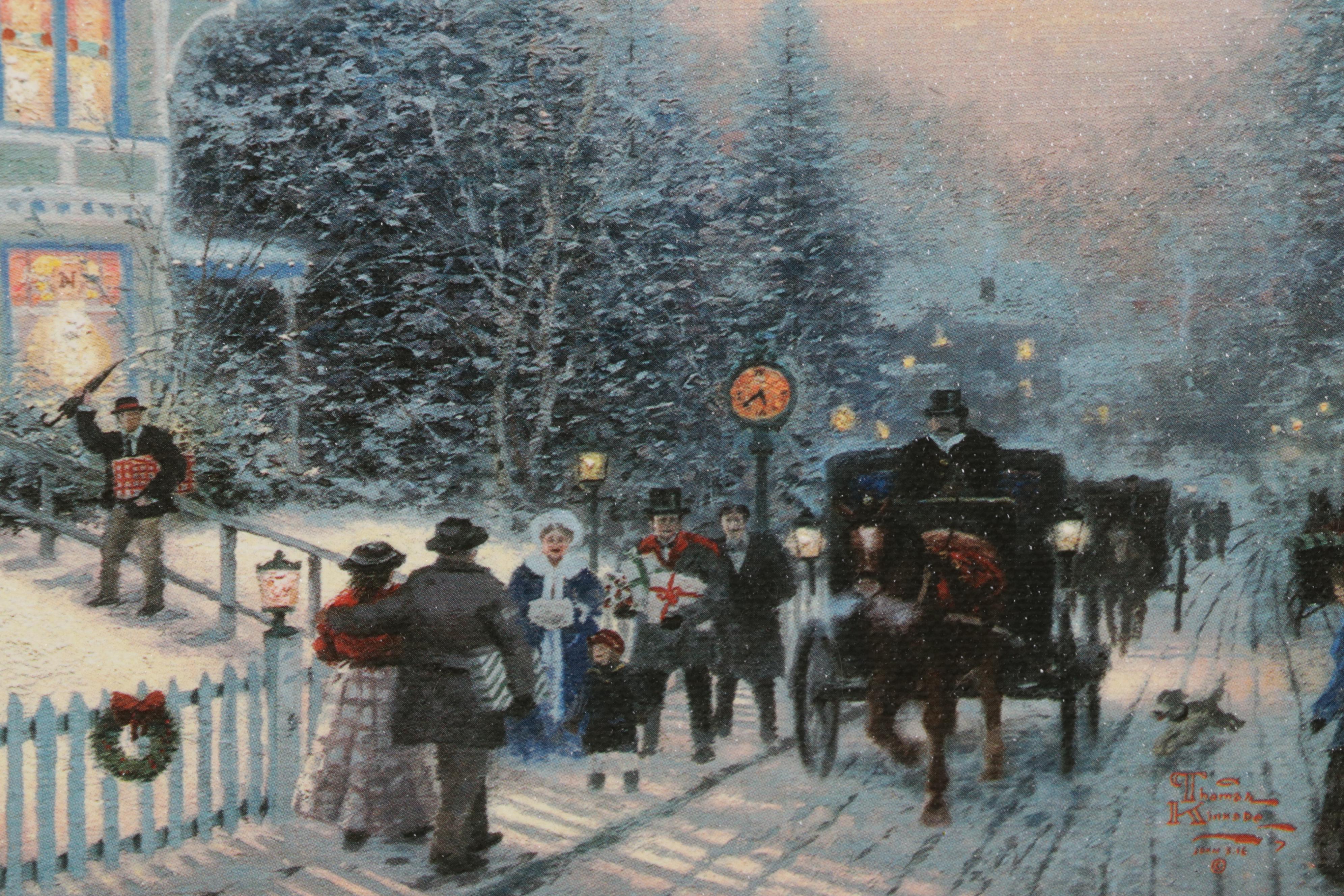 Offset Lithograph After Thomas Kinkade "Victorian Christmas I," 1997