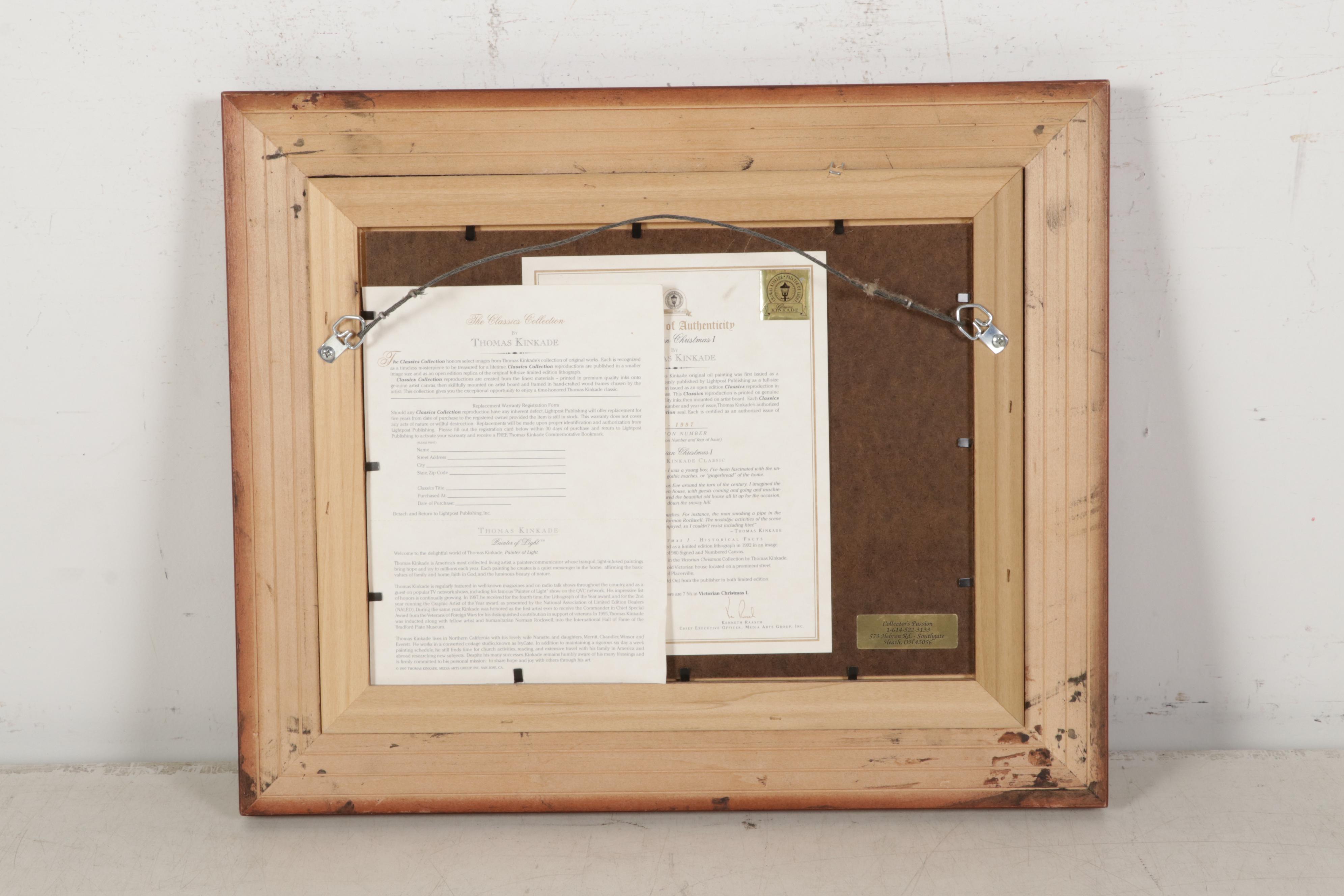 Offset Lithograph After Thomas Kinkade "Victorian Christmas I," 1997