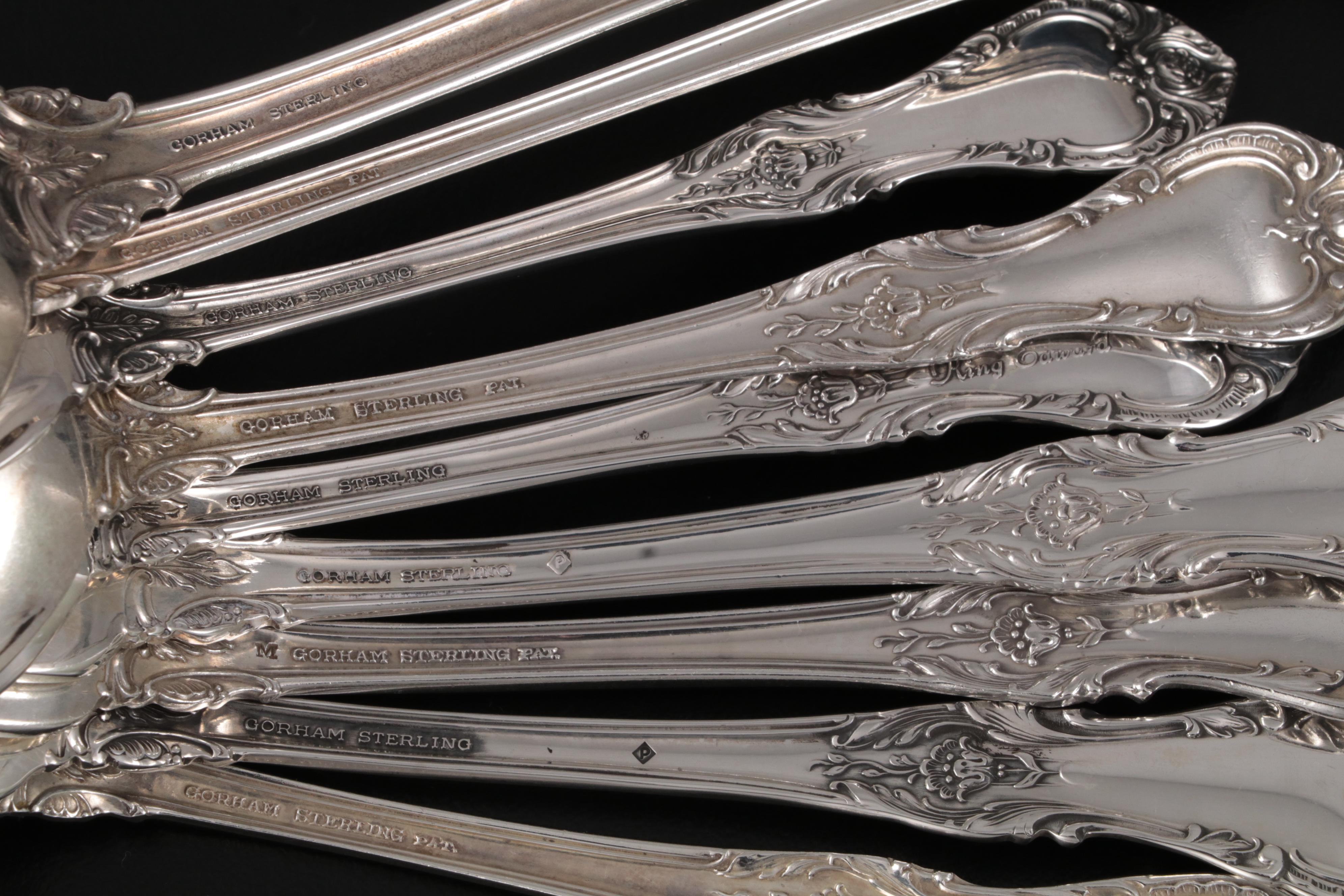 Gorham "King Edward" Sterling Silver Flatware and Serving Utensils
