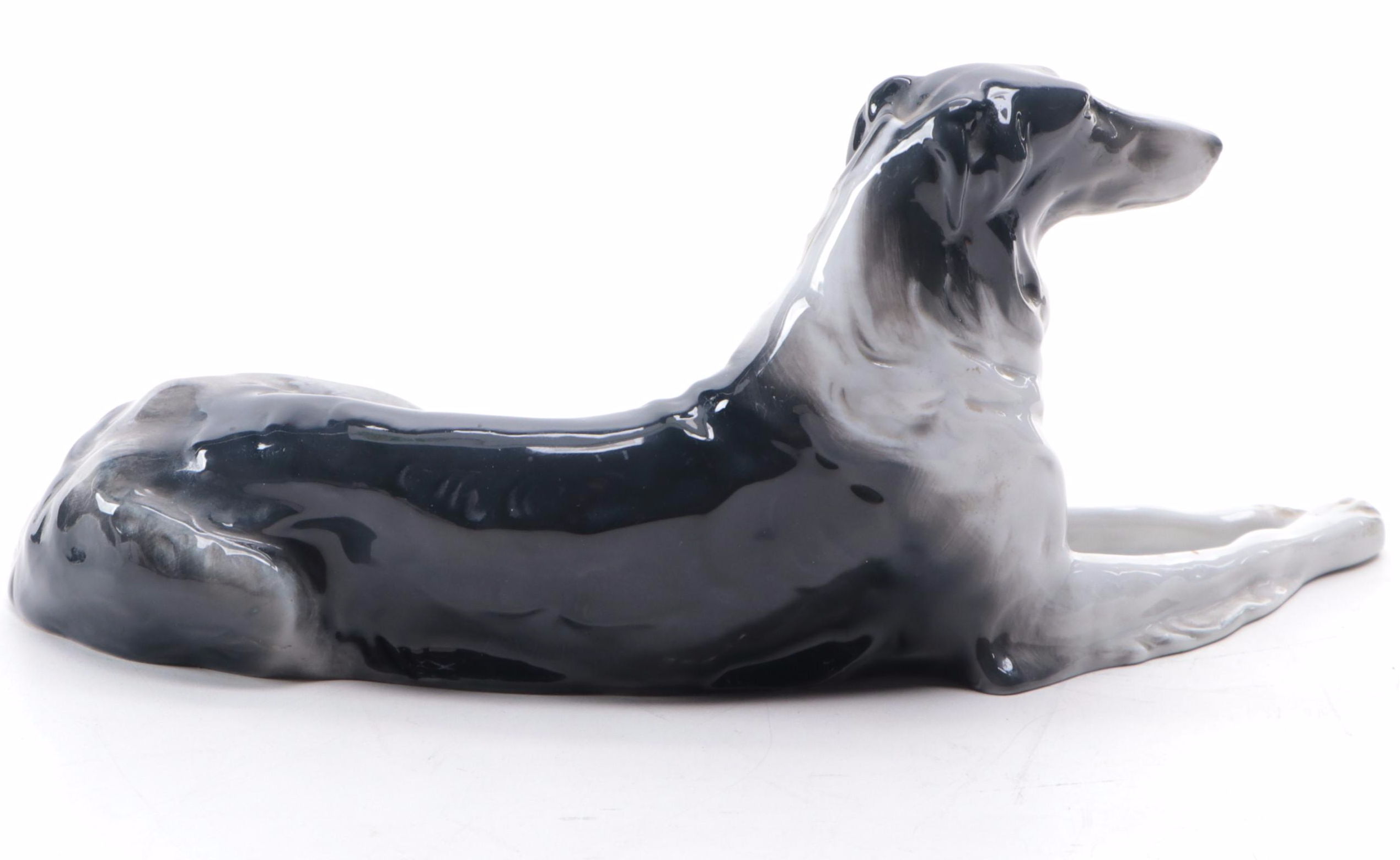 Rosenthal German Porcelain Borzoi Figure, Mid to Late 20th Century