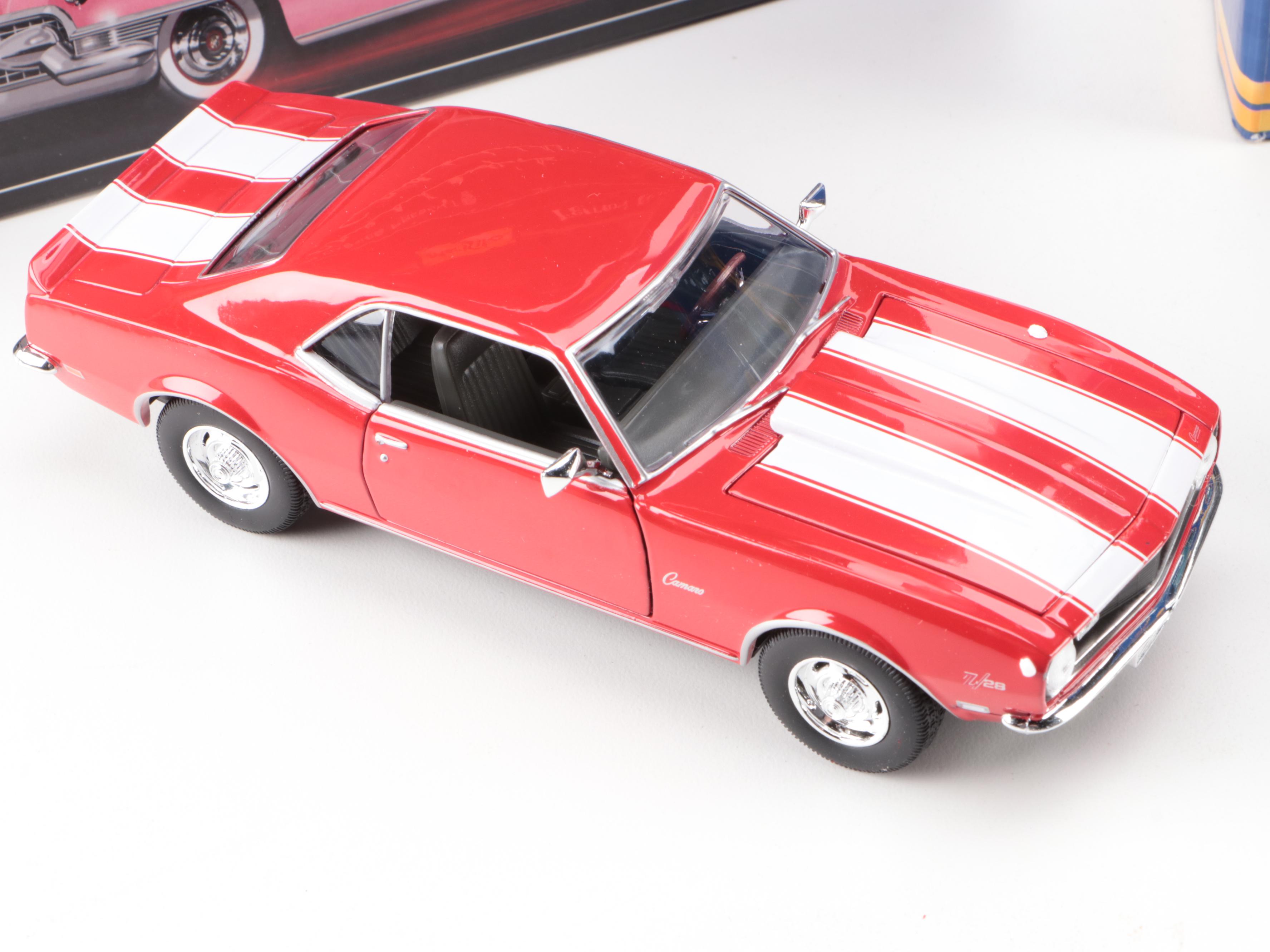 Elvis Motor Classics 1955 Pink Cadillac and Other Diecast Toy Cars