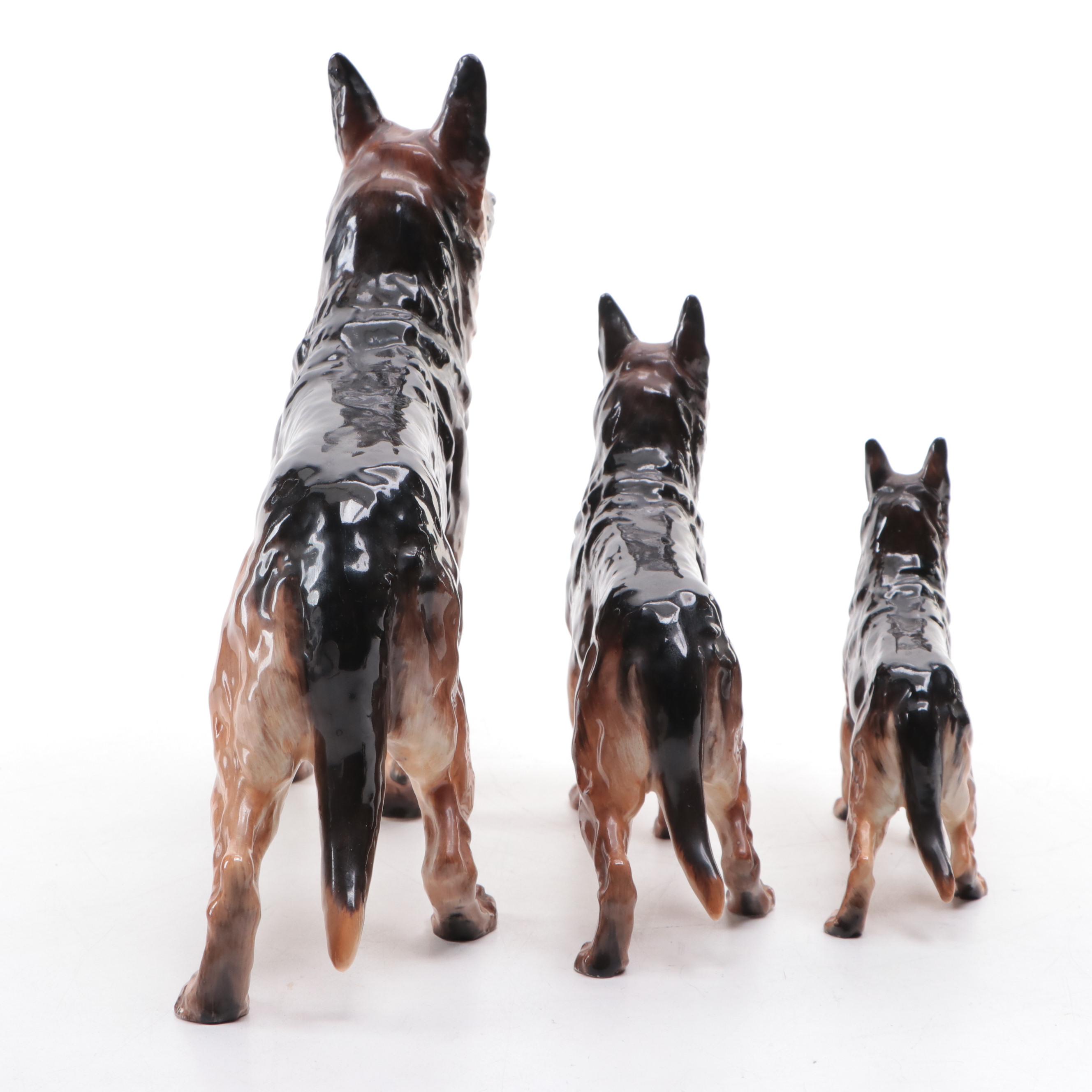 Royal Doulton Bone China "Benign of Picardy" and Other German Shepherd Figures