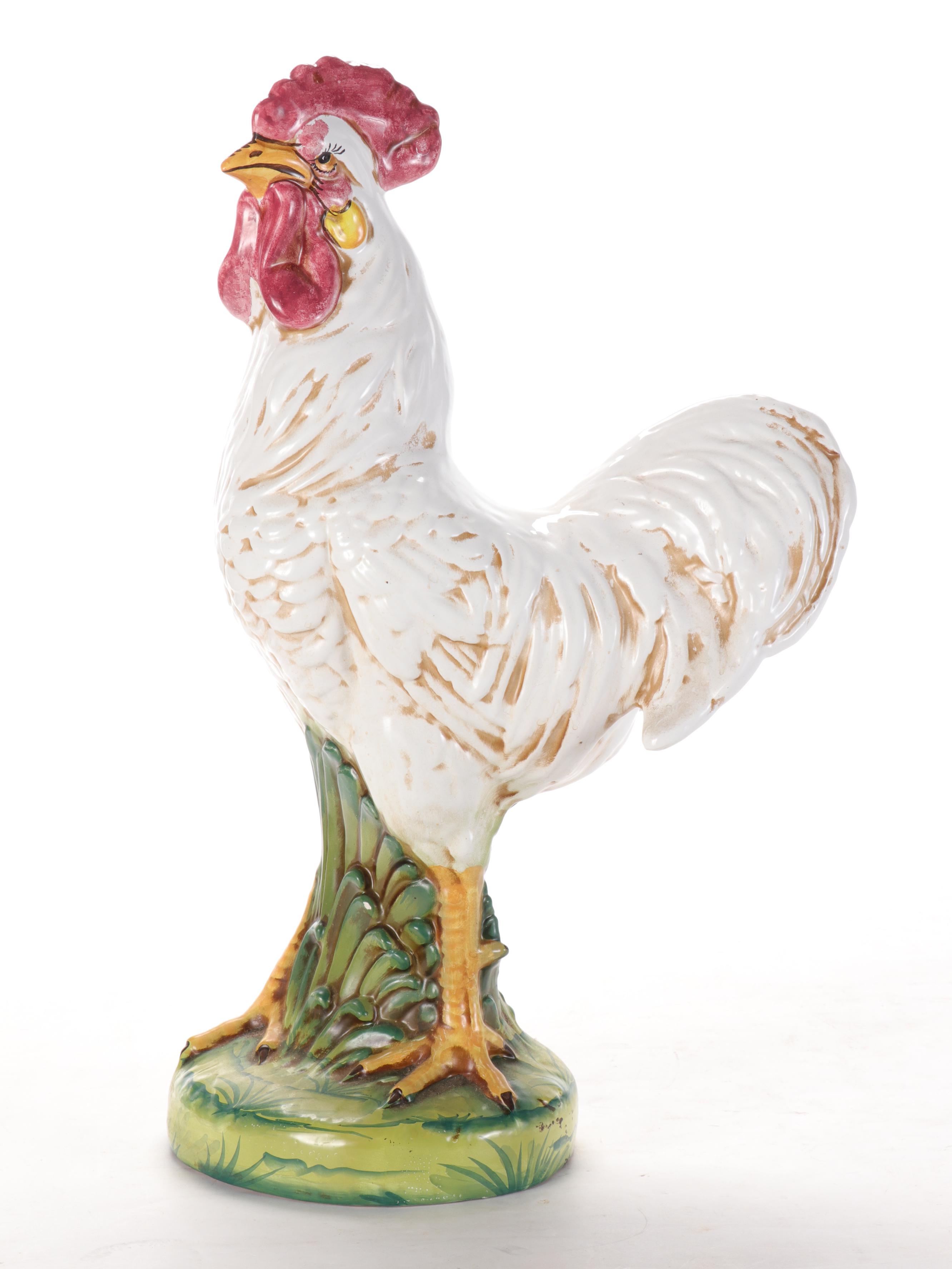 Blue Sky and Other Ceramic Roosters