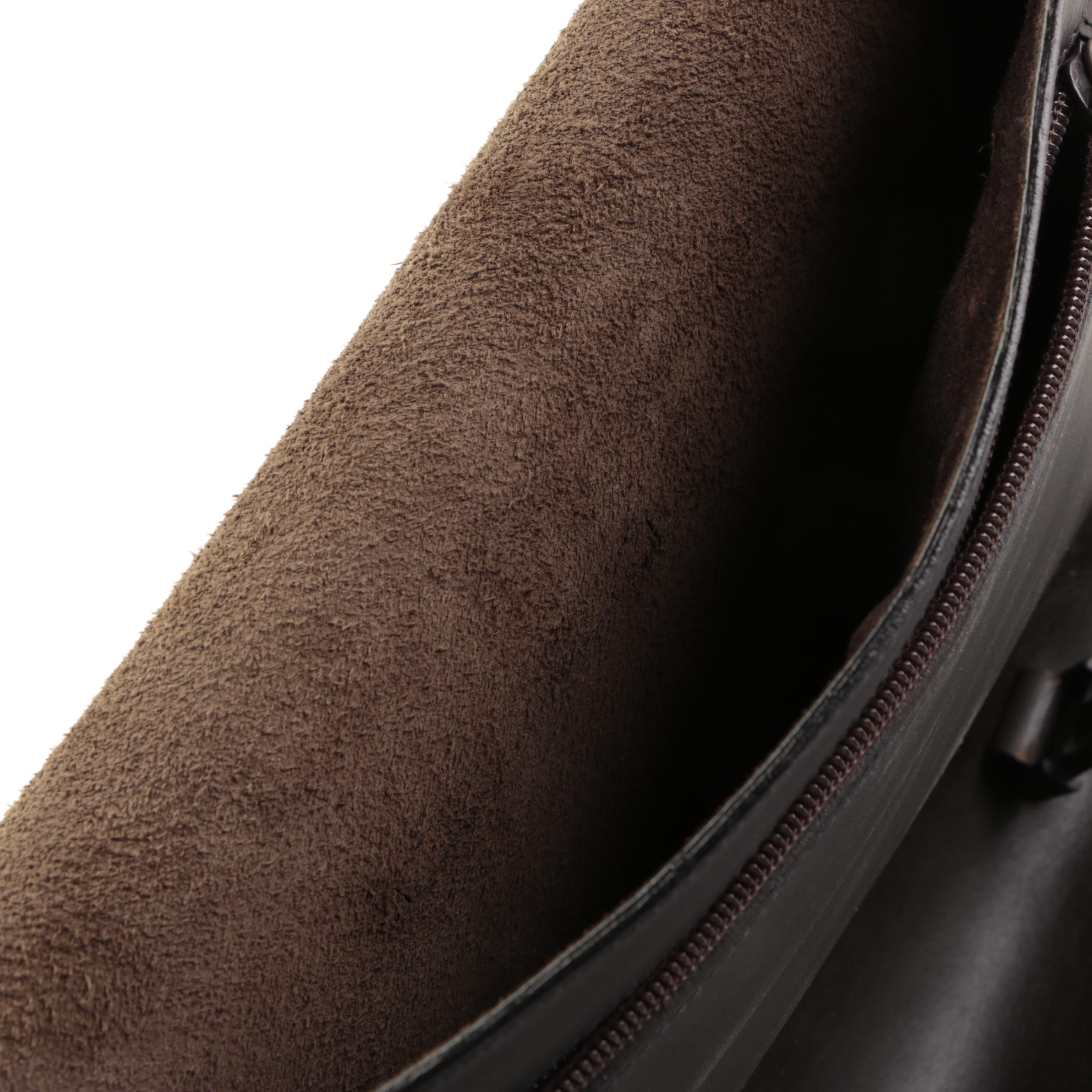 Prada Messenger Bag in Dark Brown Leather