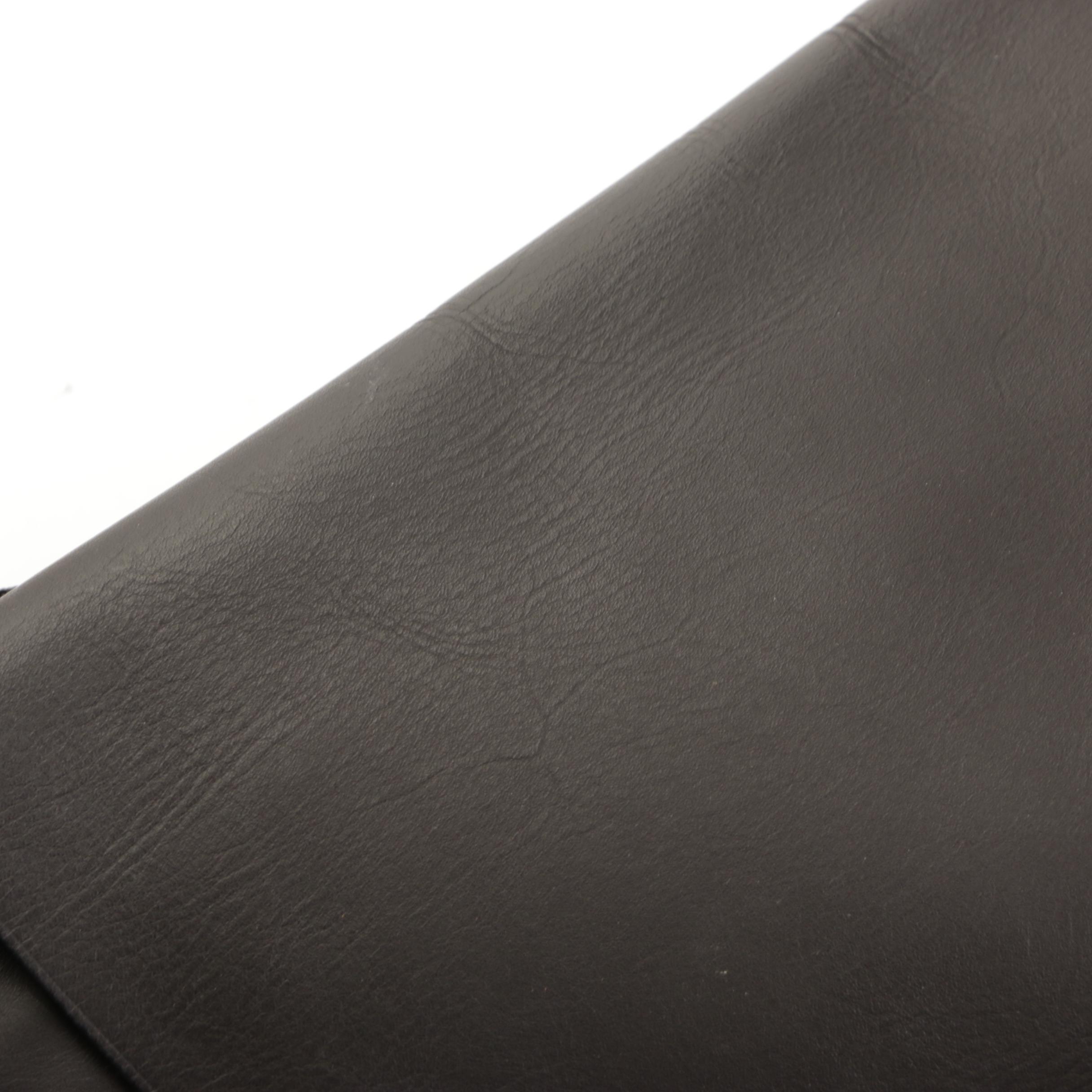 Prada Messenger Bag in Dark Brown Leather