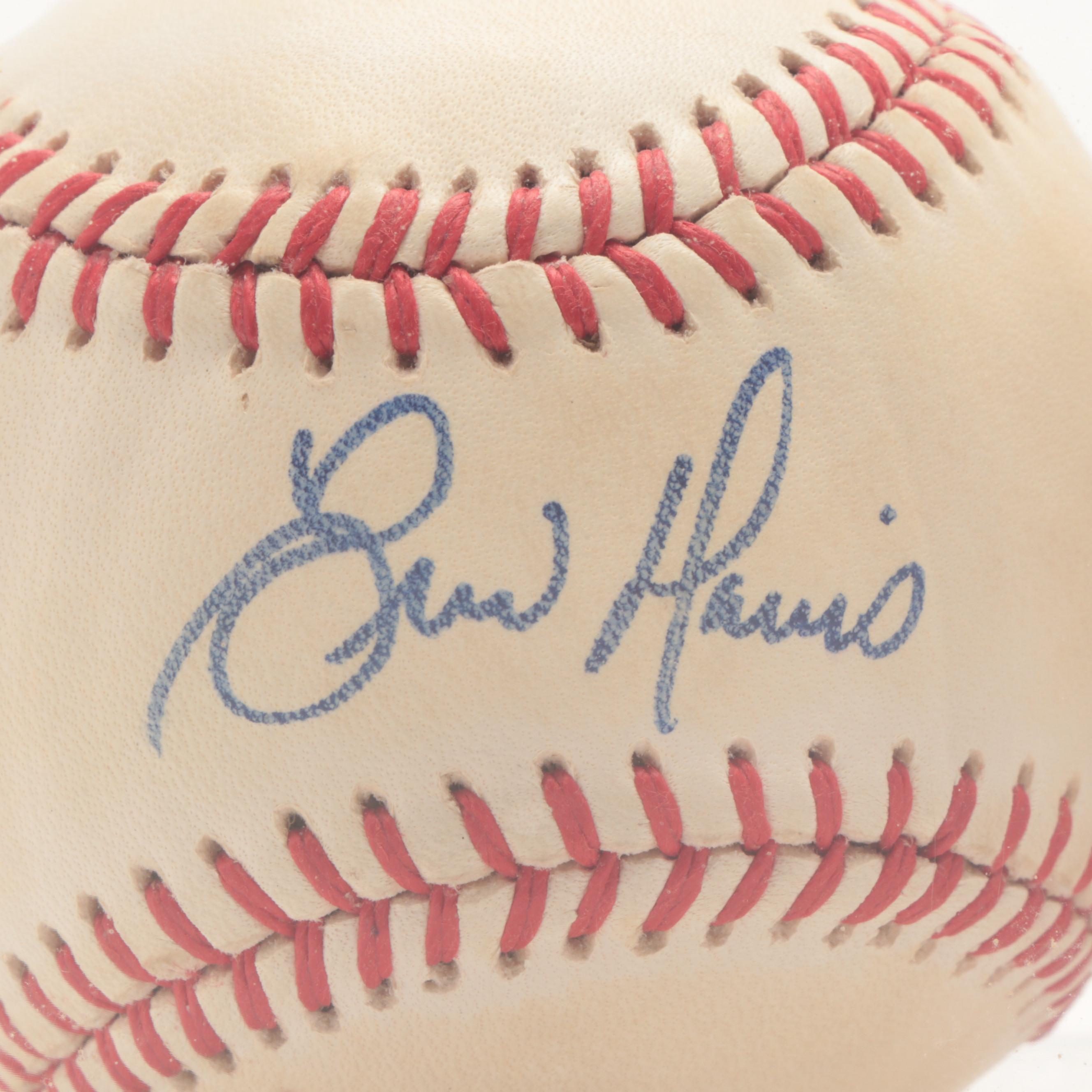 Eric Davis, Paul O'Neill Signed Baseballs, 1990 NL Championship Ticket