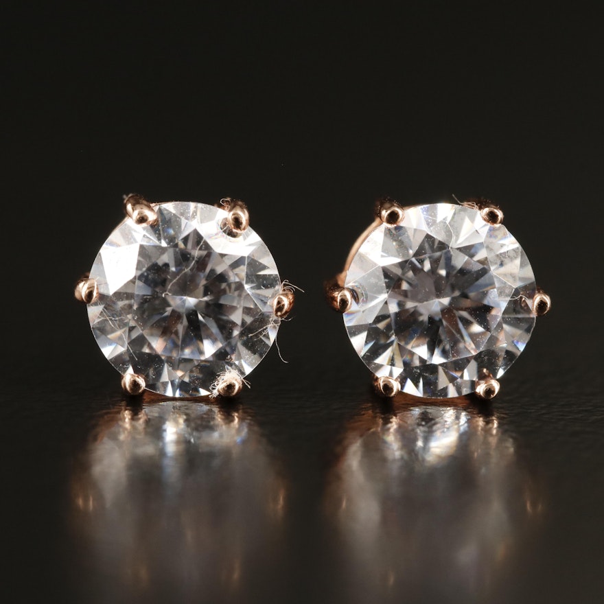 Sterling Cubic Zirconia Stud Earrings