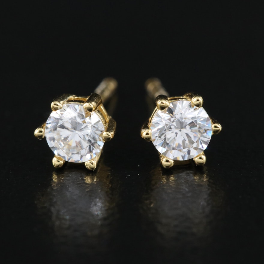 Sterling Cubic Zirconia Stud Earrings