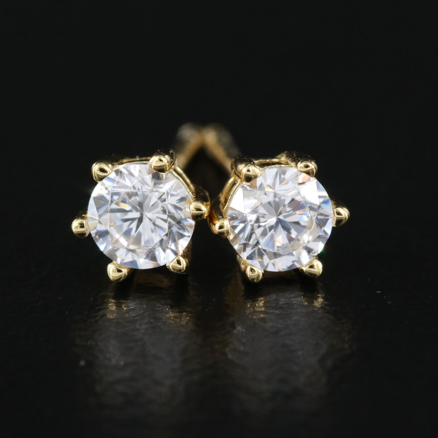 Sterling Cubic Zirconia Stud Earrings