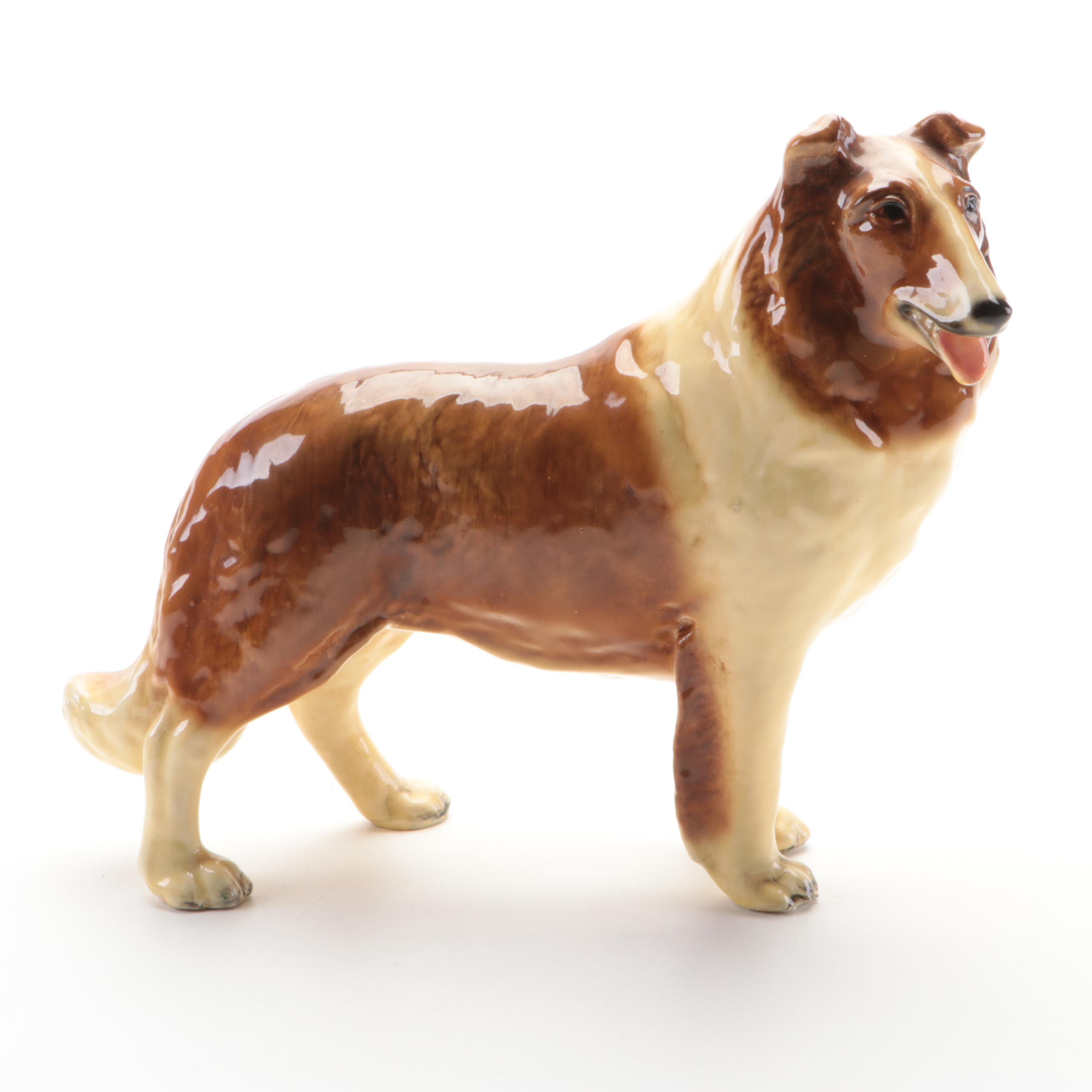 Mortens Studio Ceramic Rough Coat Collie Figurines, Mid-20th Century