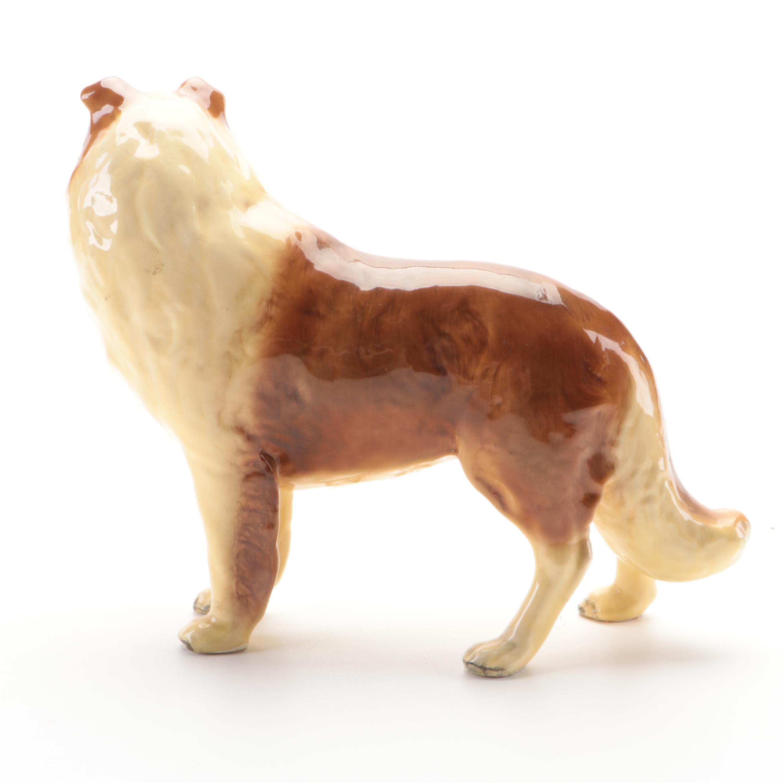 Mortens Studio Ceramic Rough Coat Collie Figurines, Mid-20th Century
