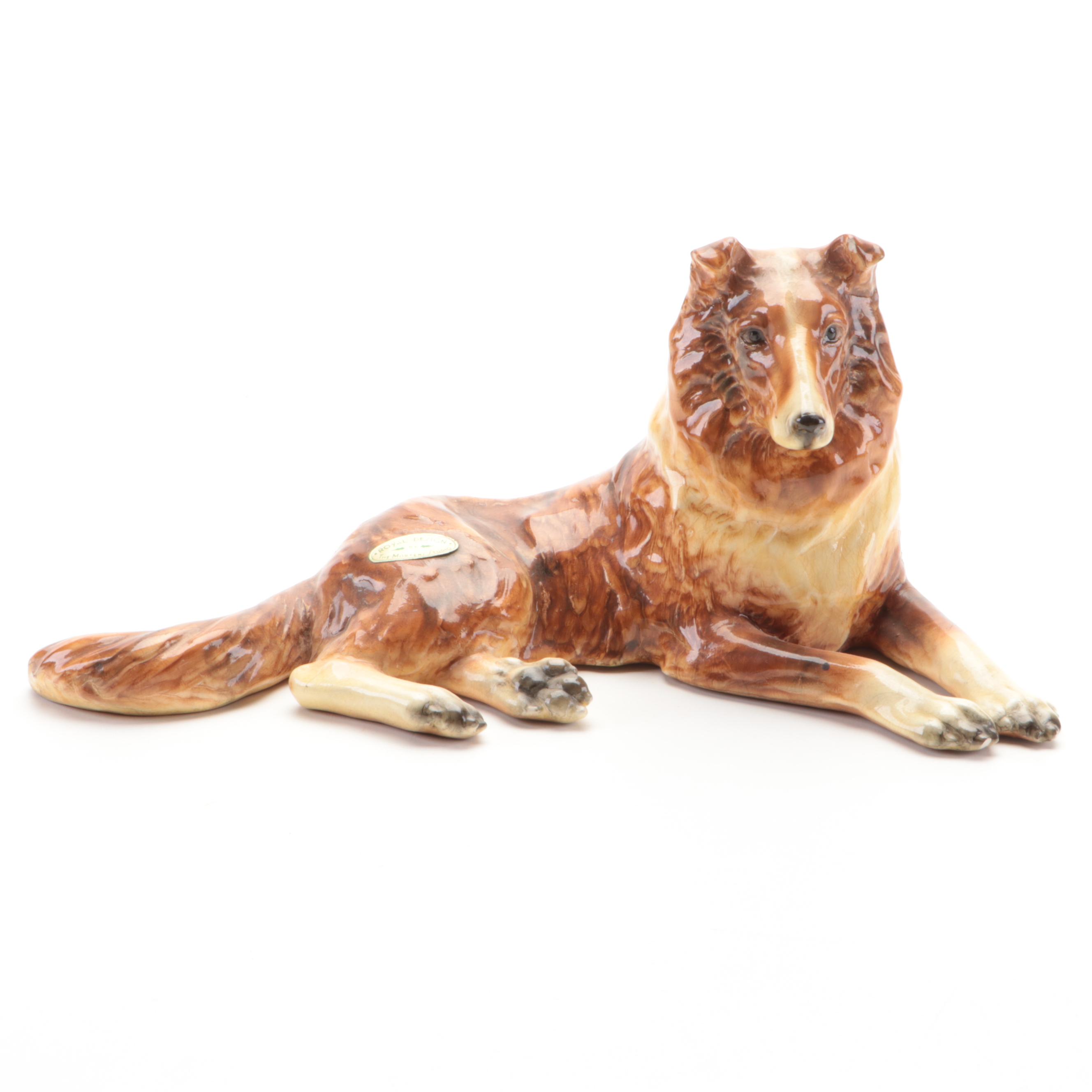 Mortens Studio Ceramic Rough Coat Collie Figurines, Mid-20th Century