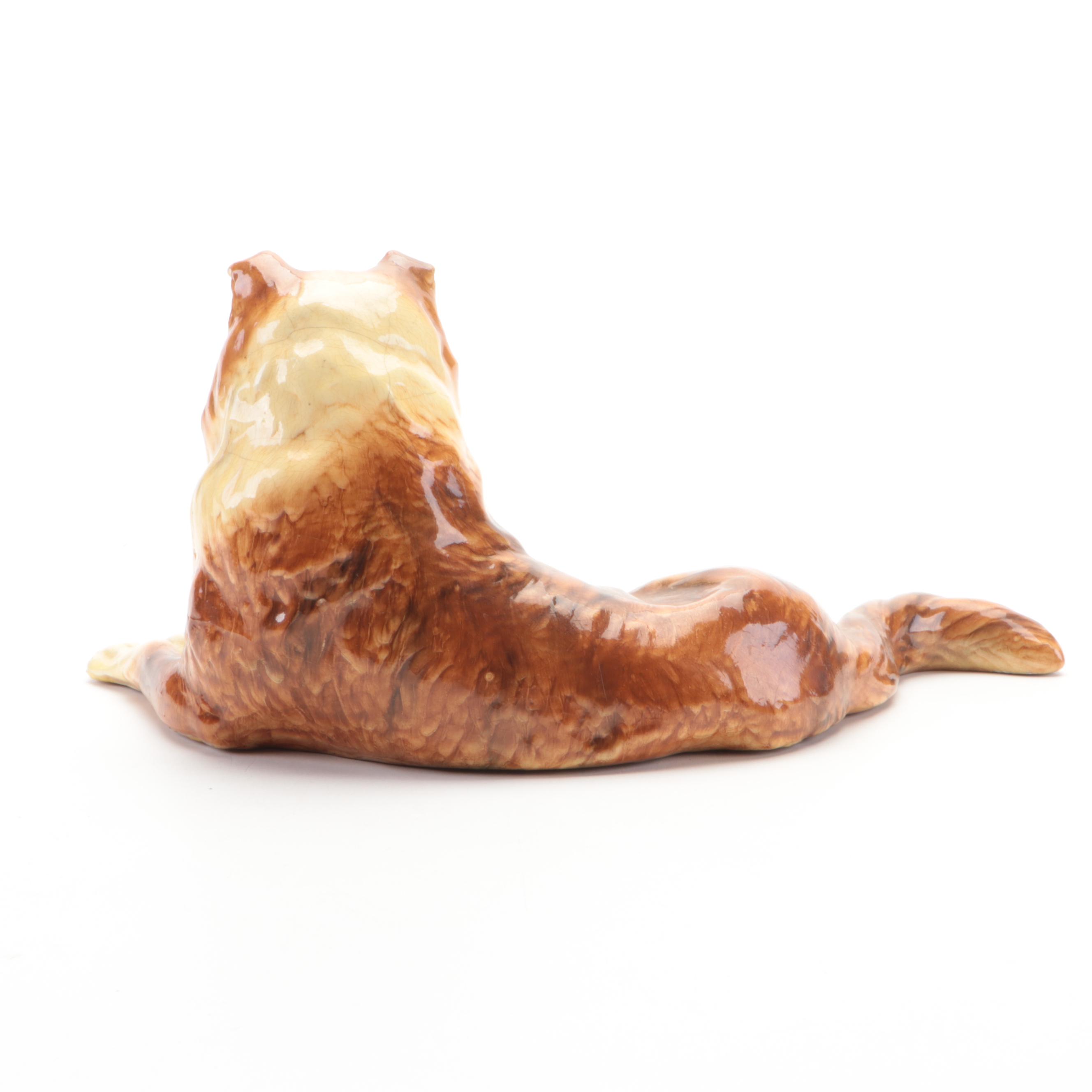 Mortens Studio Ceramic Rough Coat Collie Figurines, Mid-20th Century