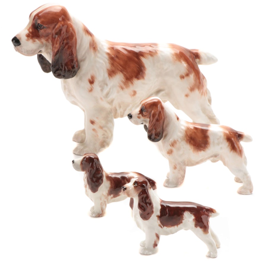 Royal Doulton and Royal Worcester Bone China Cocker Spaniel Figures