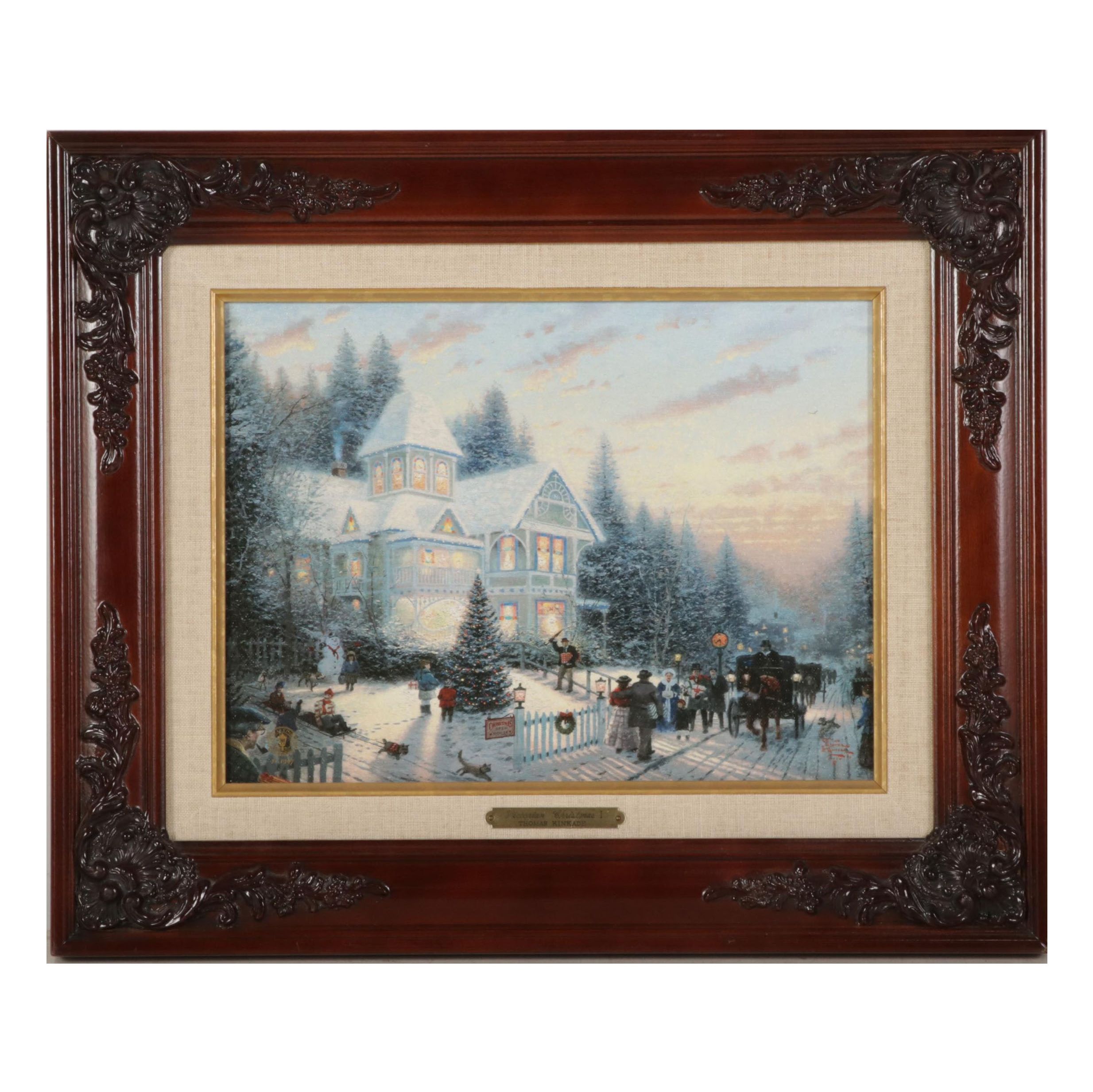 Offset Lithograph After Thomas Kinkade "Victorian Christmas I," 1997