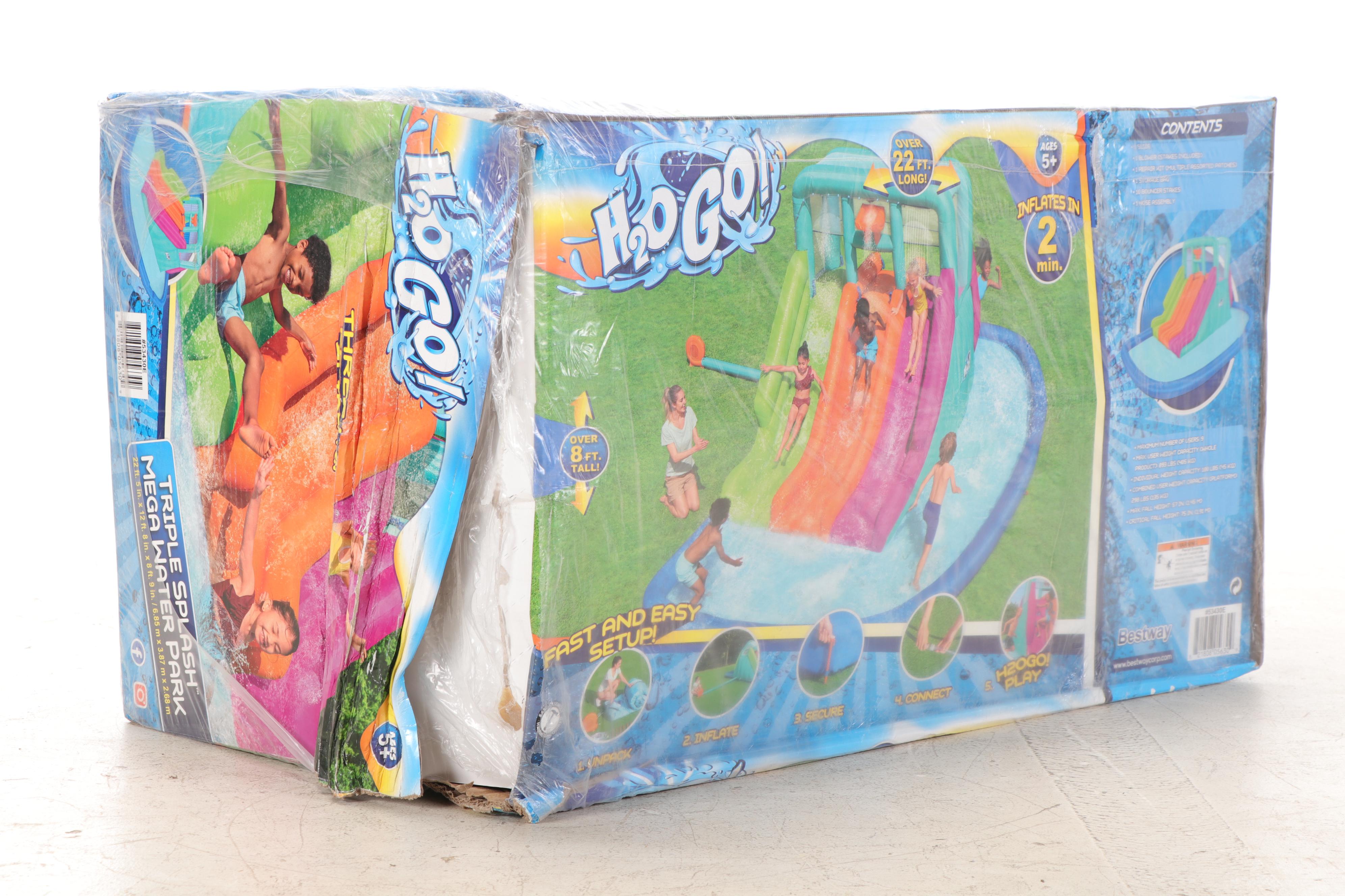 H2OGO! 22' Triple Splash Kids Inflatable Water Park