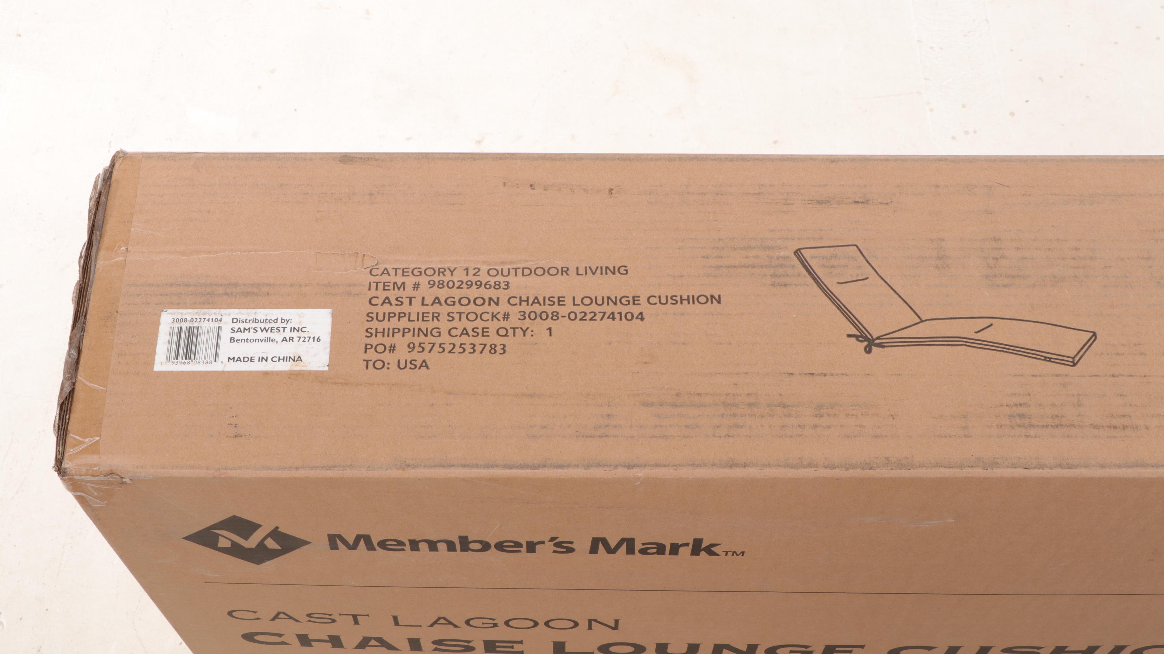 Two-Pack Member's Mark Cast Lagoon Chaise Lounge Cushion