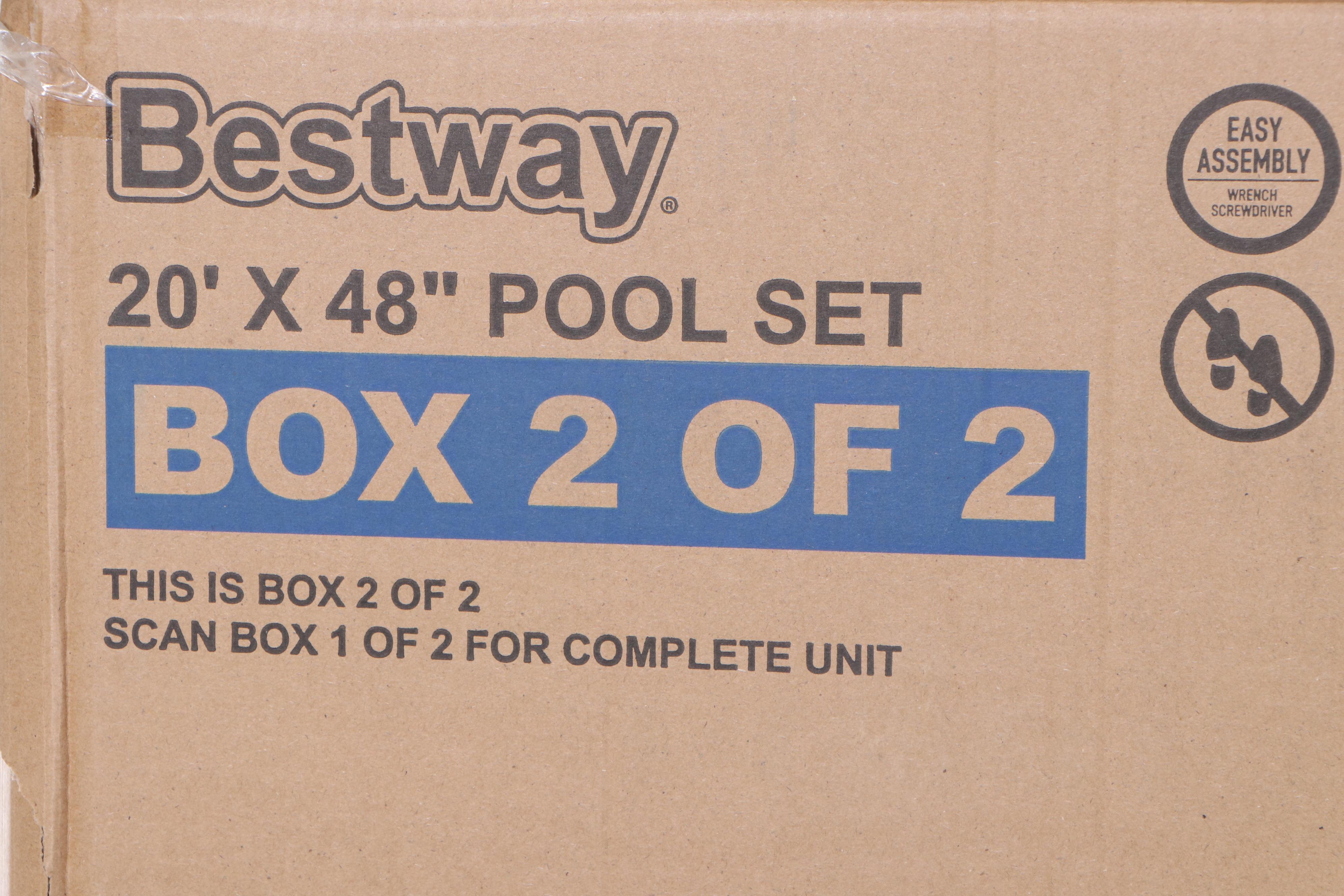 Bestway Power Steel Deluxe Series 20' x 48" Above Ground Pool Set and Floats