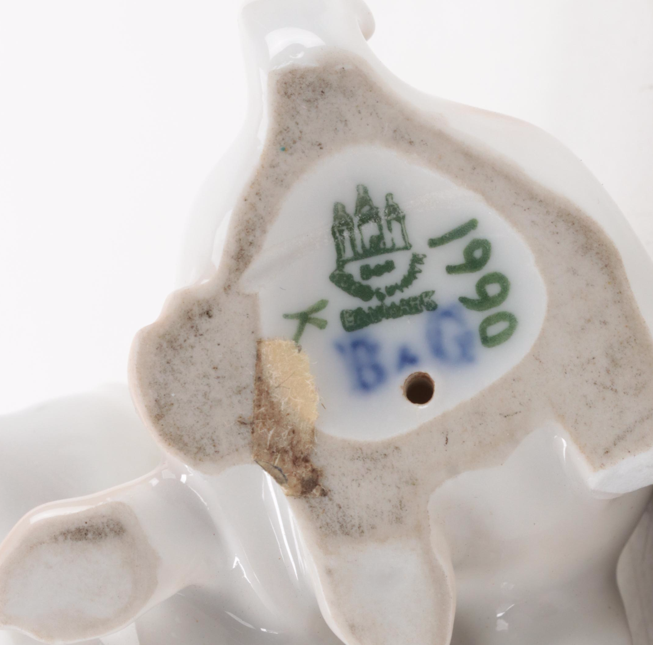 Royal Copenhagen and Bing & Grøndahl Porcelain Japanese Chin Puppy Figurines