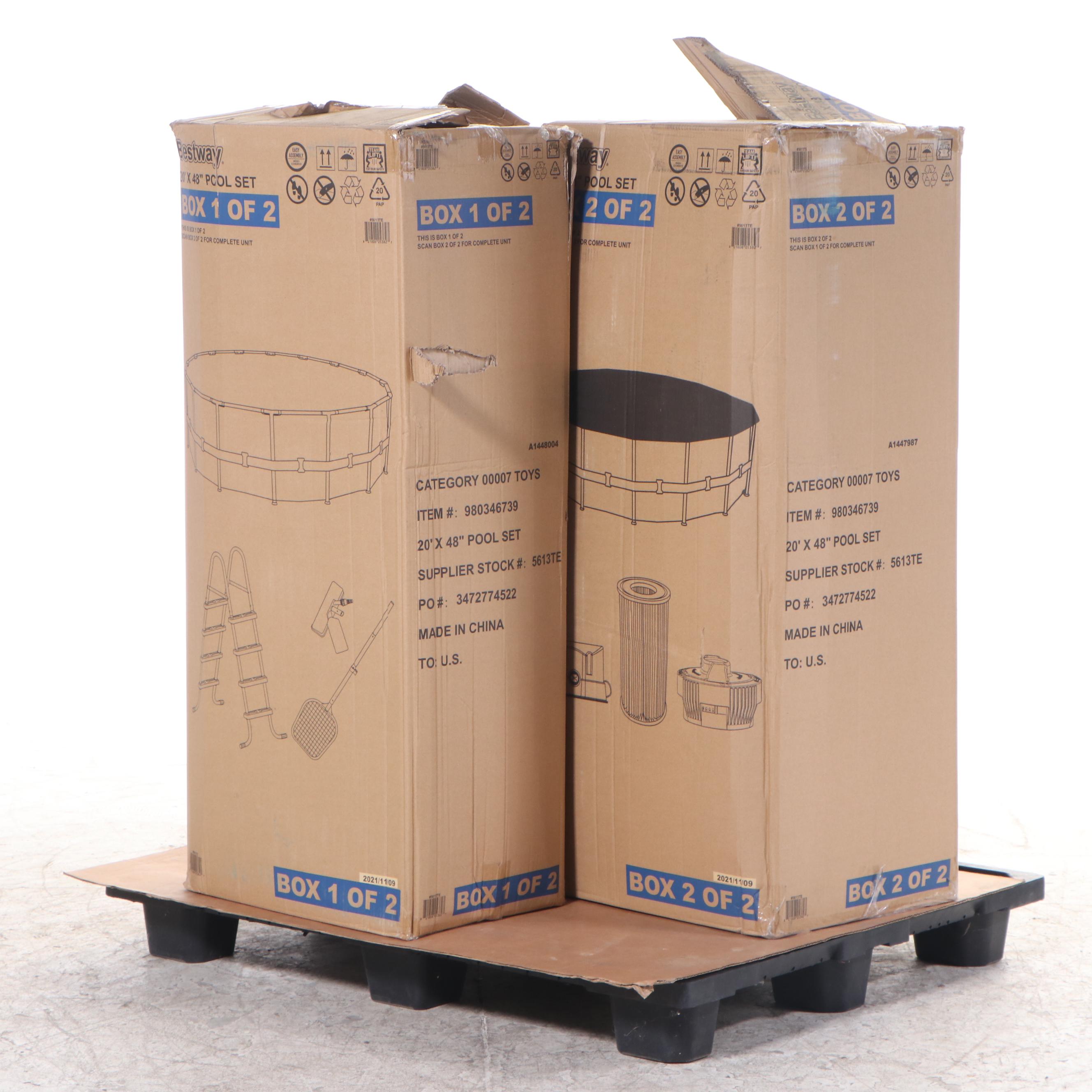 Bestway Power Steel Deluxe Series 20' x 48" Above Ground Pool Set