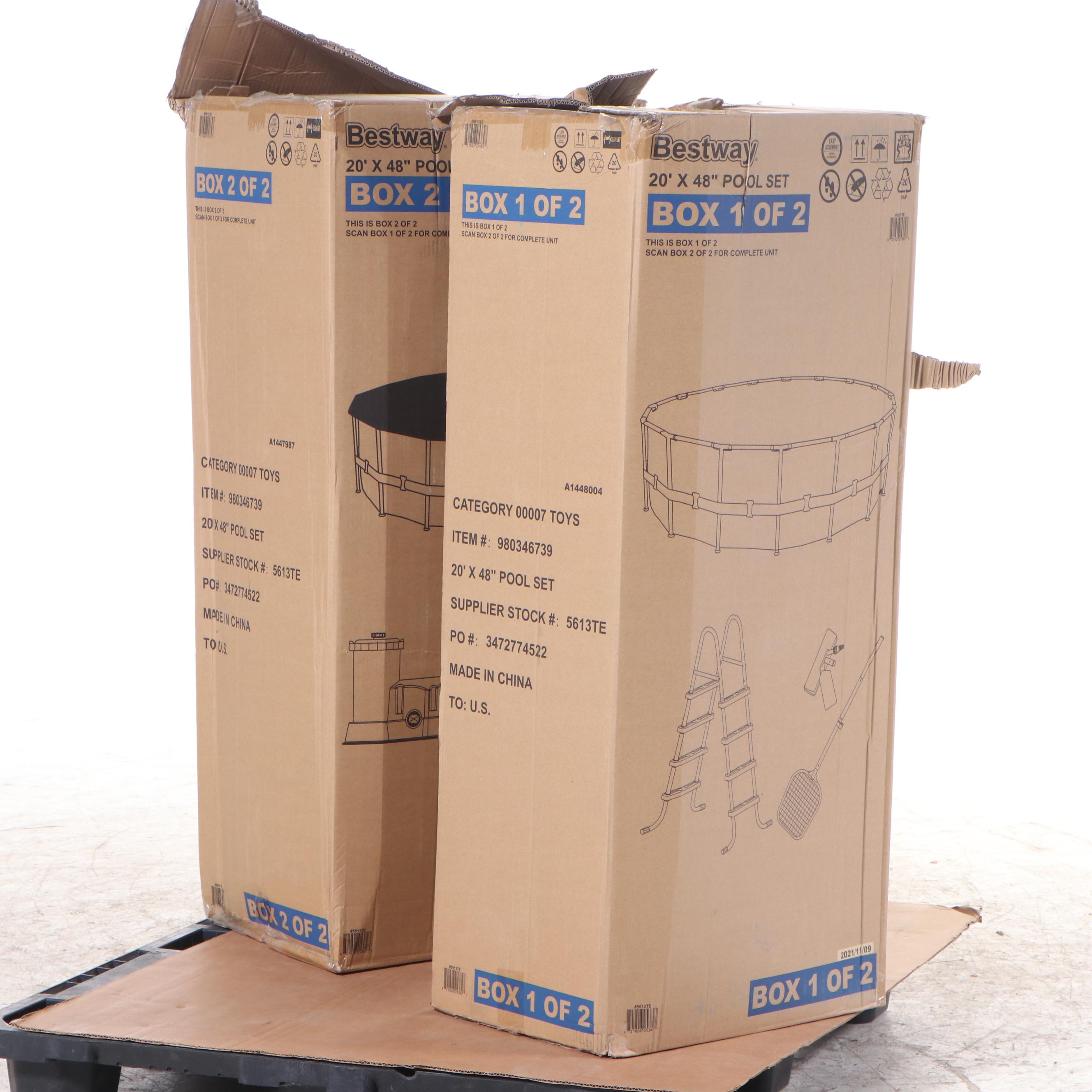 Bestway Power Steel Deluxe Series 20' x 48" Above Ground Pool Set