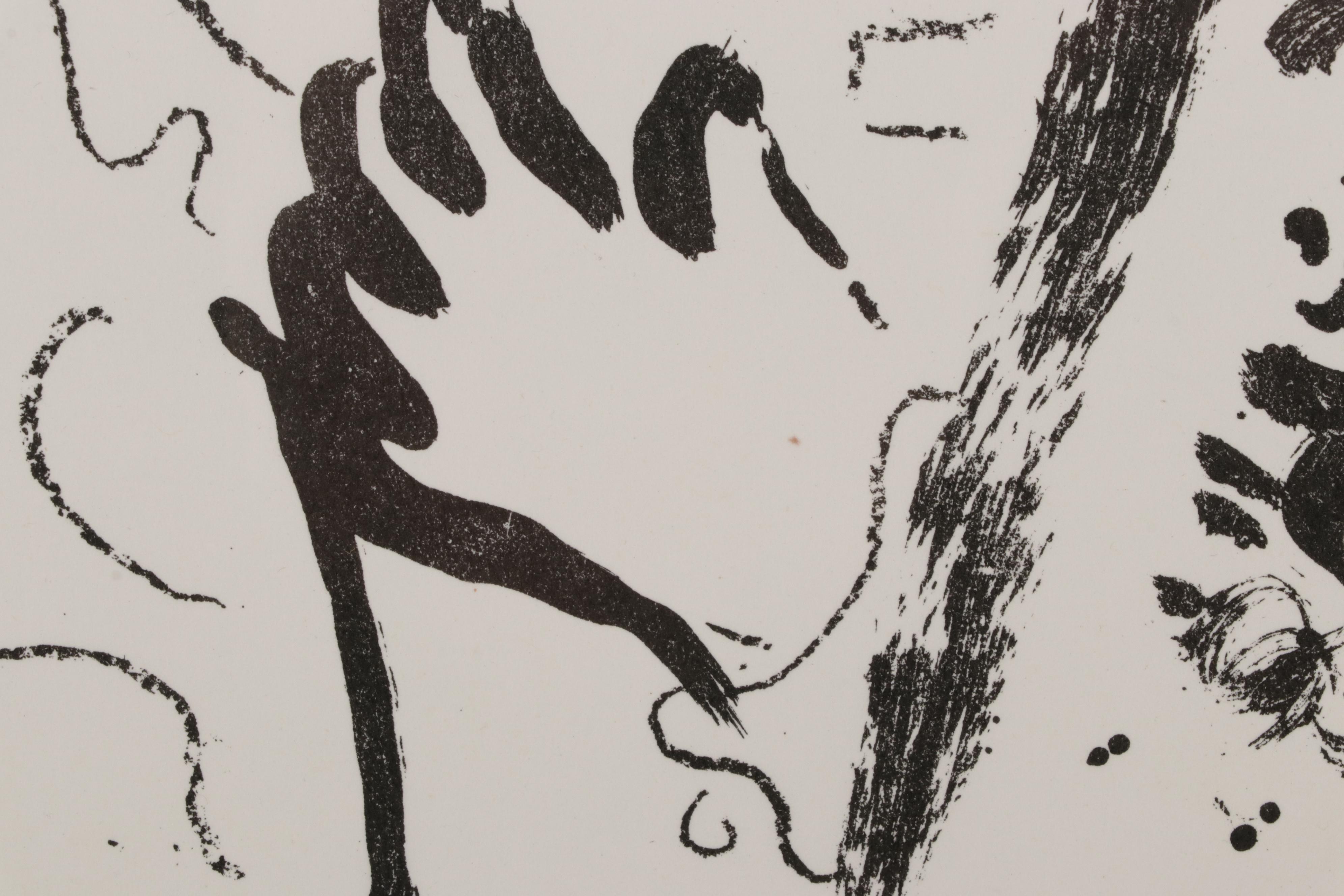 Marc Chagall Lithograph "Devant le tableau" From "The Lithographs of Chagall"