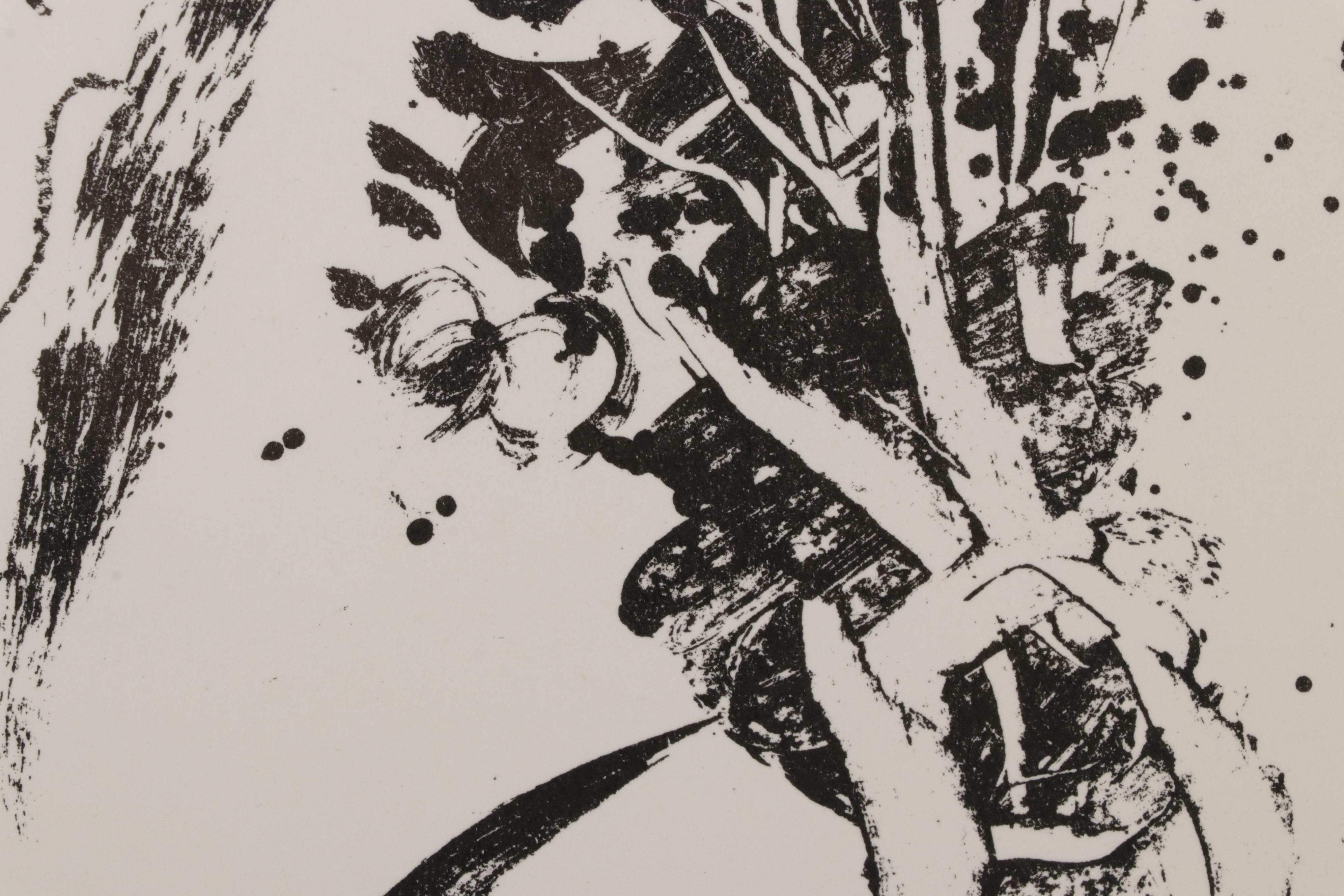 Marc Chagall Lithograph "Devant le tableau" From "The Lithographs of Chagall"