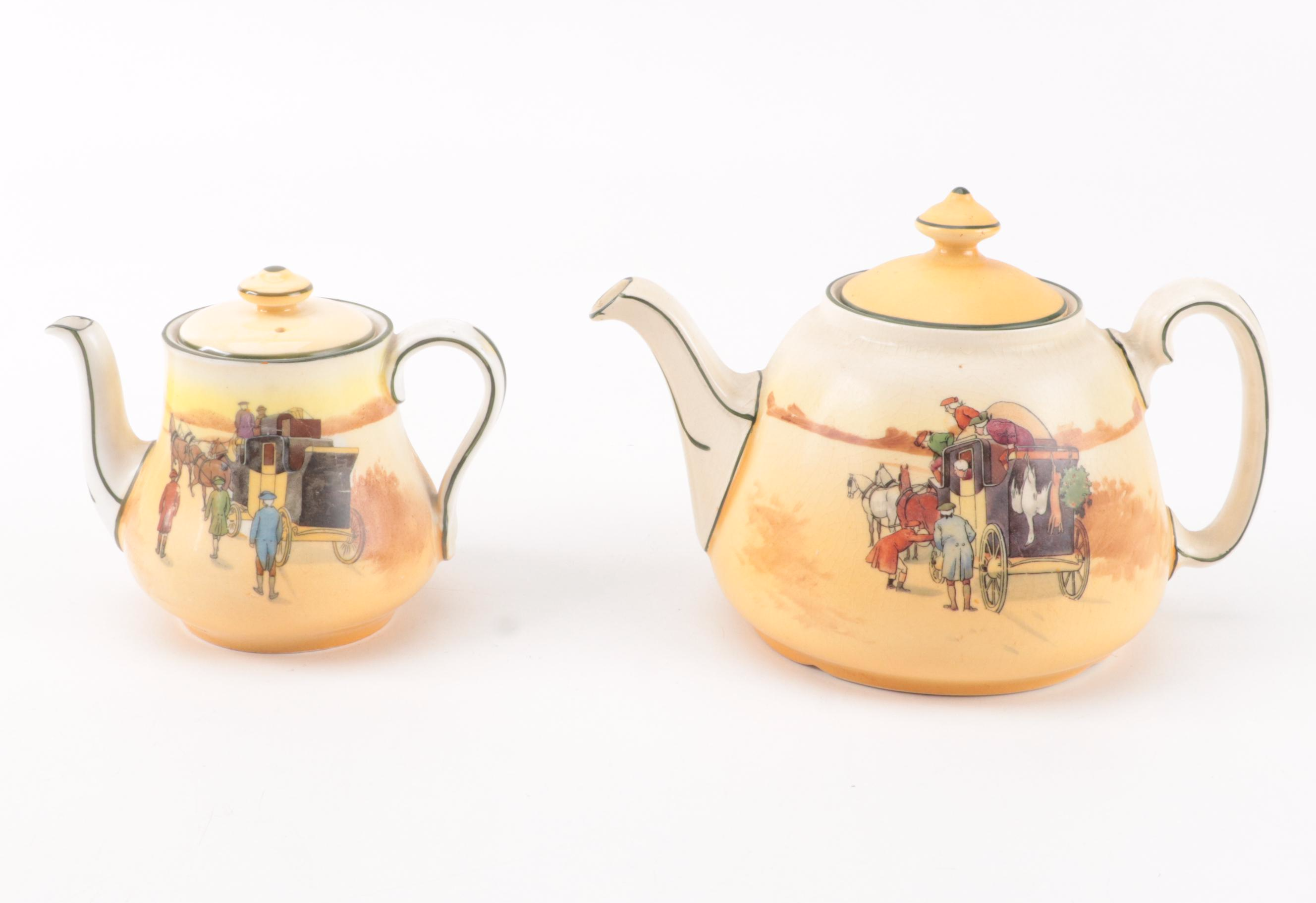 Royal Doulton Series Ware "Coaching Days" Tableware, Late 19th to Early 20th C.