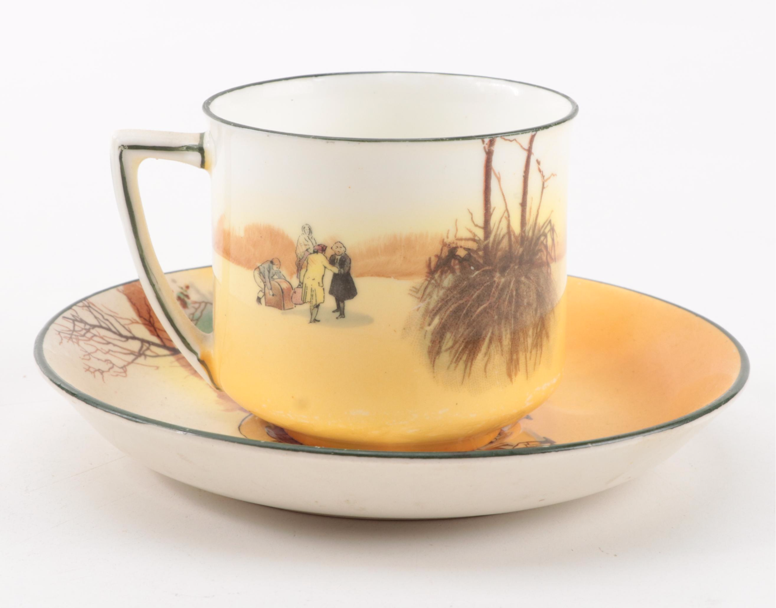 Royal Doulton Series Ware "Coaching Days" Tableware, Late 19th to Early 20th C.