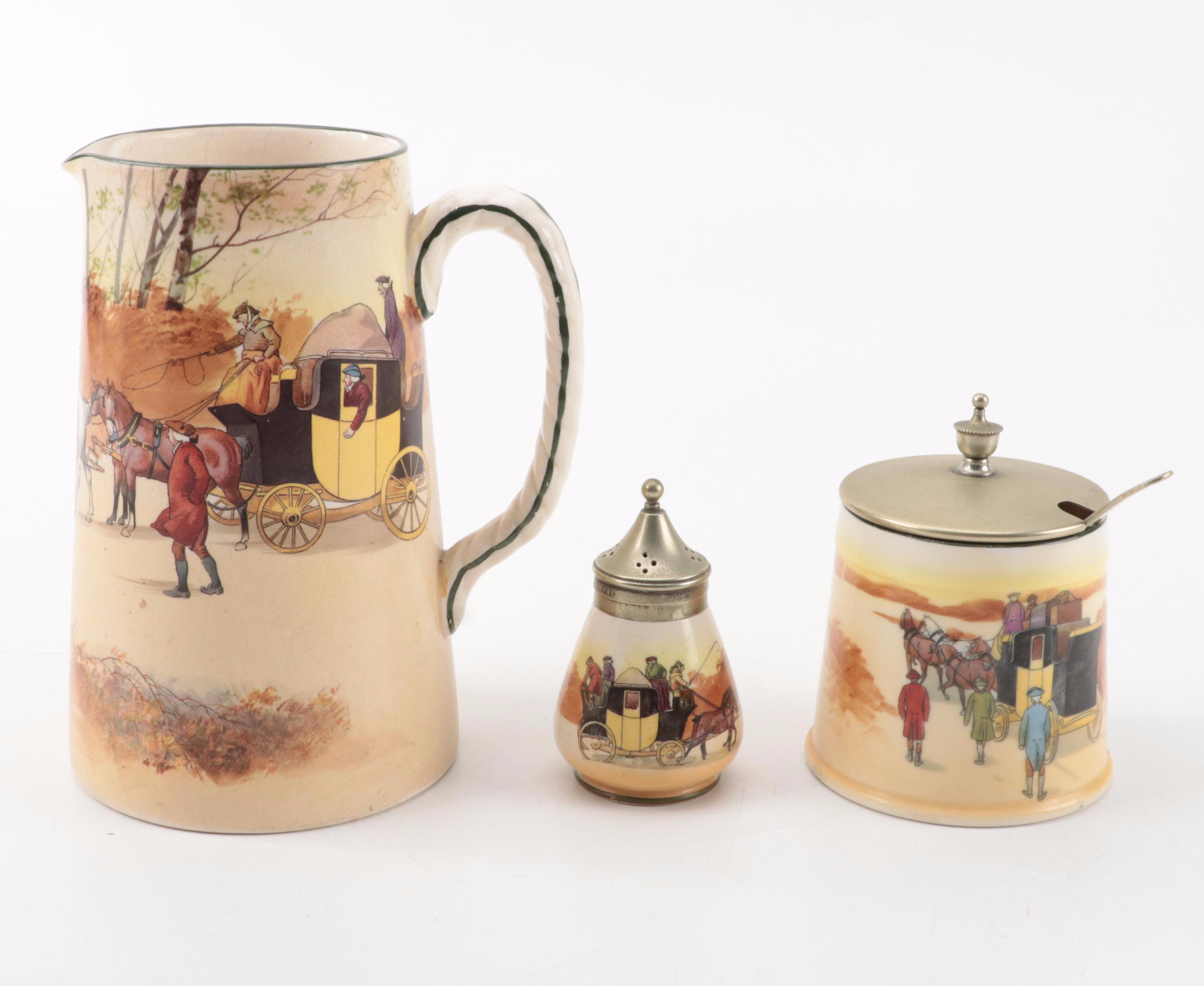 Royal Doulton Series Ware "Coaching Days" Tableware, Late 19th to Early 20th C.